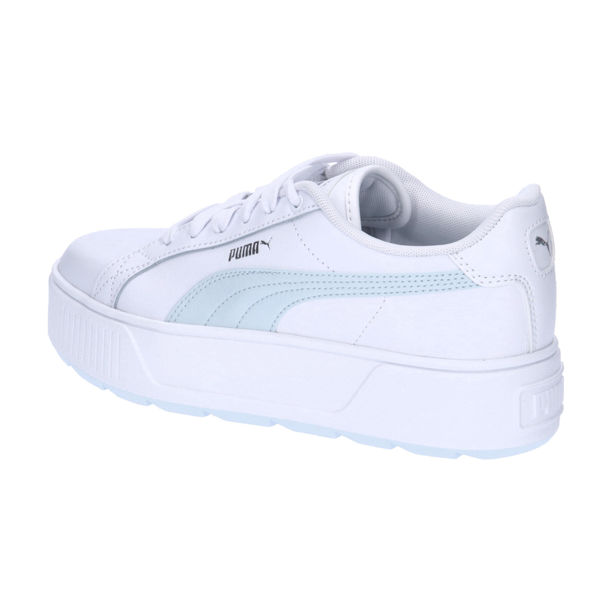 Karmen L Sneakers Damen PUMA White Dewdrop Silver Blue Metallic 11/15