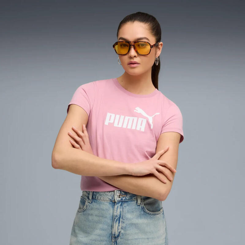 Tricou fitness femei croială lejeră Ess No. 1 Logo, roz PUMA