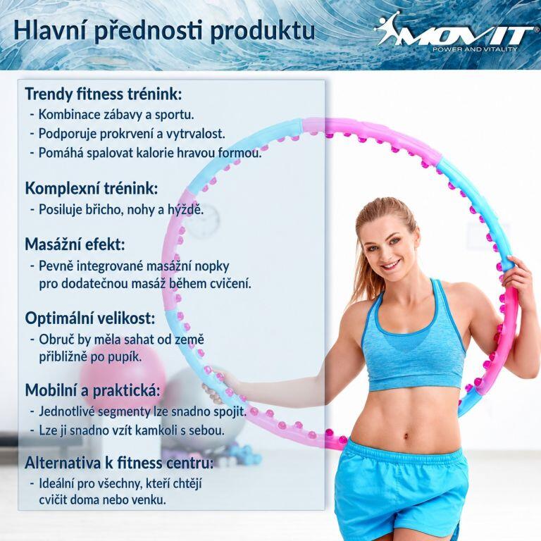 Fitness masážní obruč Hula Hoop MOVIT 4/7