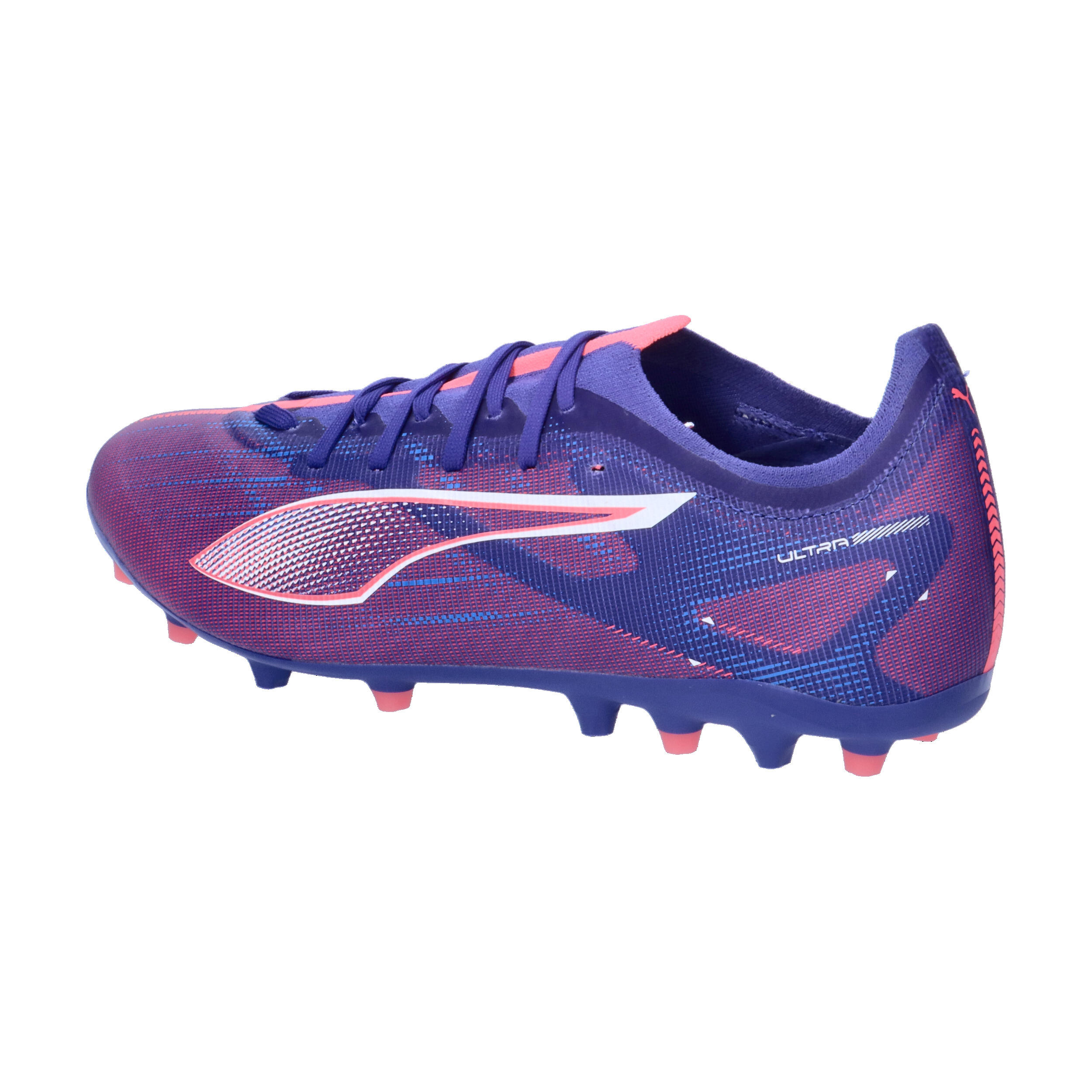 Buty piłkarskie ULTRA 5 MATCH MG PUMA Lapis Lazuli White Sunset Glow Blue Pink 11/15