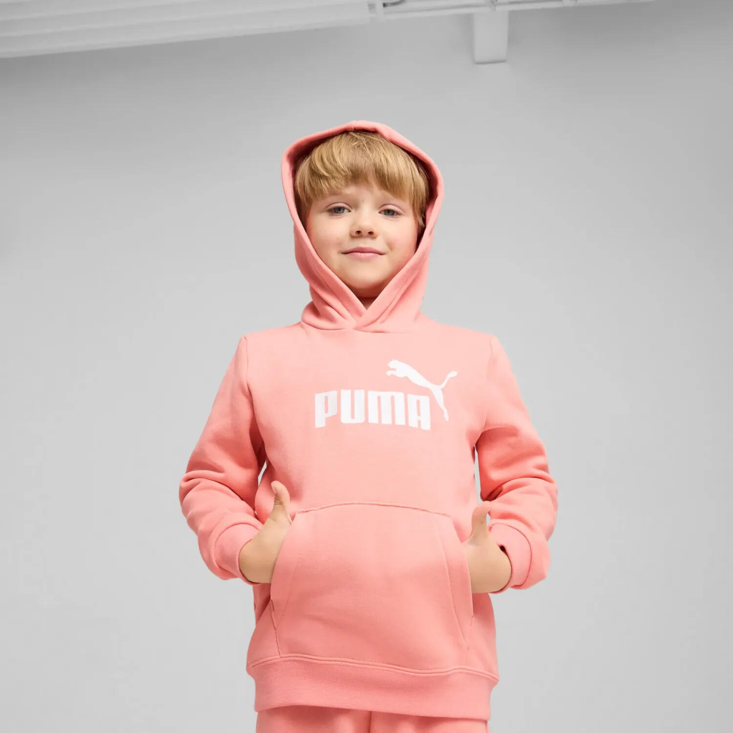 ESS No. 1 Logo Fleece-Hoodie Jungen PUMA Pink Fruit 9/11