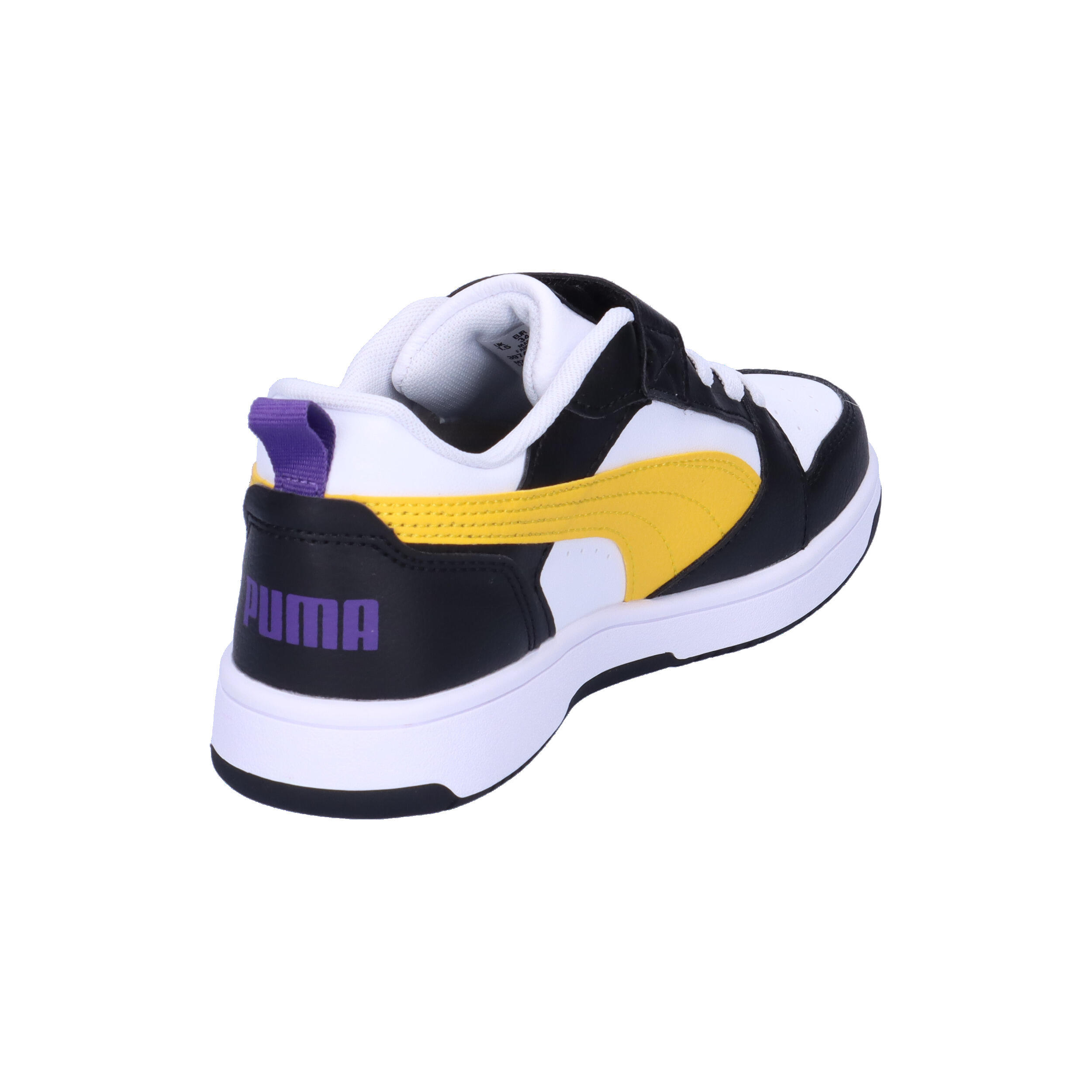 PUMA Rebound V6 Lo Sneakers Kinder PUMA Black Yellow Sizzle White 14/15
