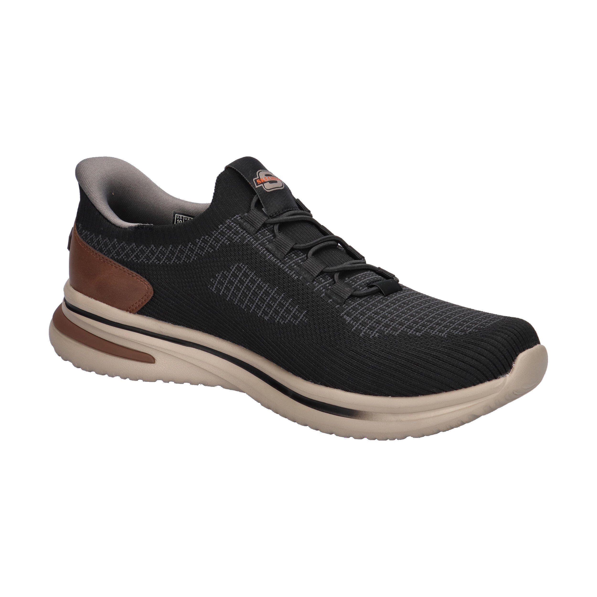 Skechers Herren Slip-ins Relaxed Fit: Norlan - Alonso Sneaker 211207 BLK 8/15