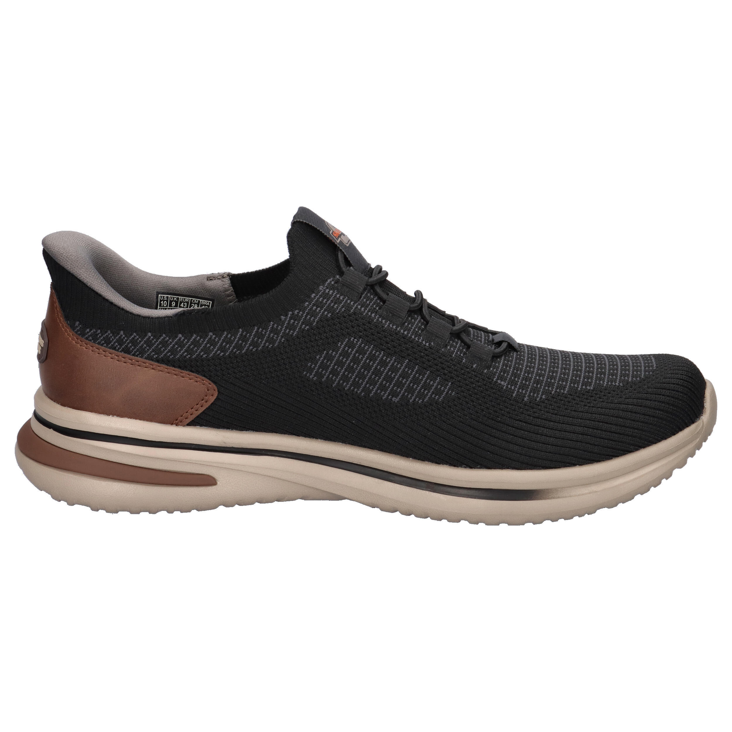 Skechers Herren Slip-ins Relaxed Fit: Norlan - Alonso Sneaker 211207 BLK 7/15