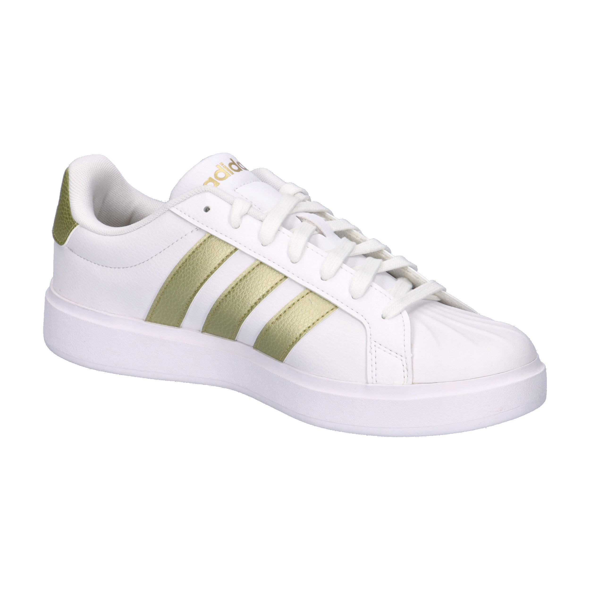 Adidas Damen STREETTALK Sneaker Frauen Streetstyle Schuhe IH4316 Weiß/Gold 8/15