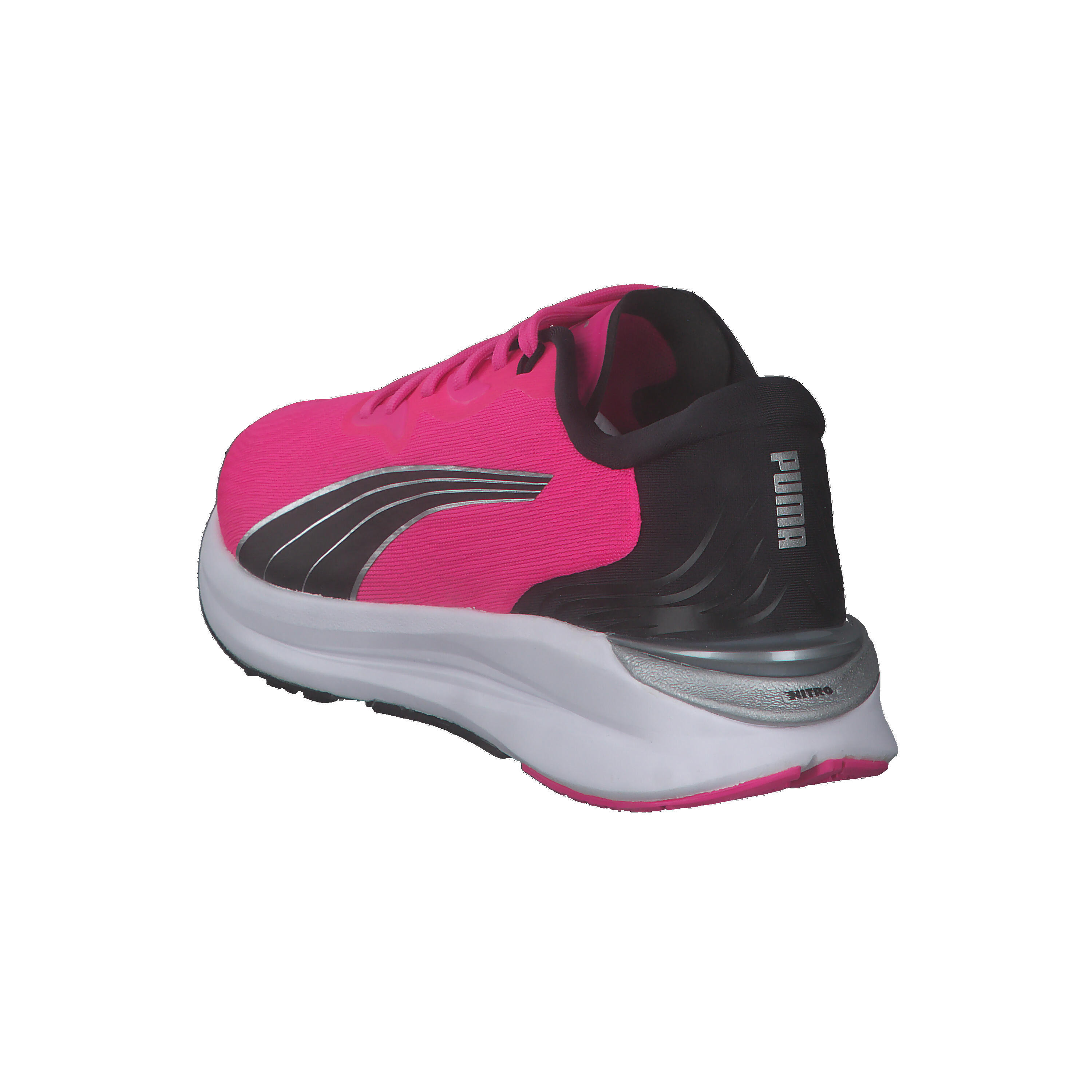 Electrify NITRO 2 Laufschuhe Damen PUMA Ravish Black Silver Pink Metallic 12/15