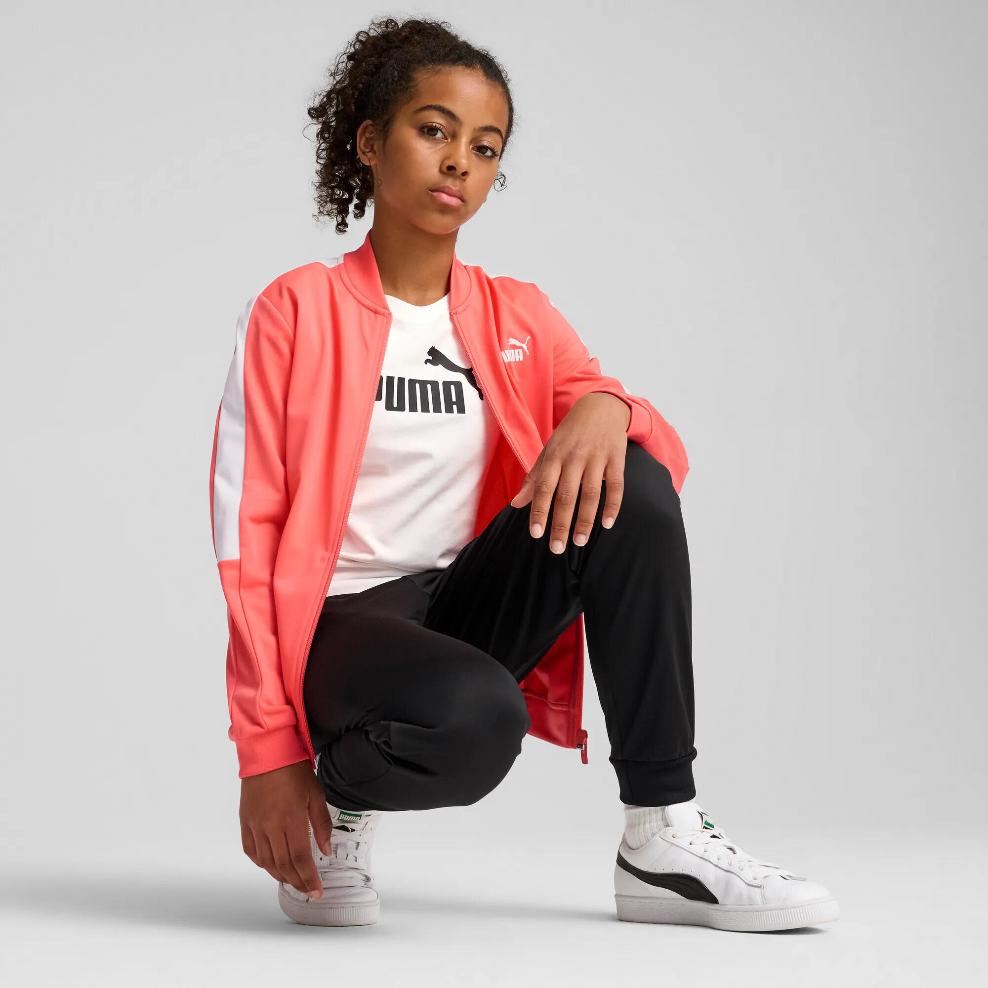 Poly Baseball-Anzug Mädchen PUMA Peach Frost Red 9/11