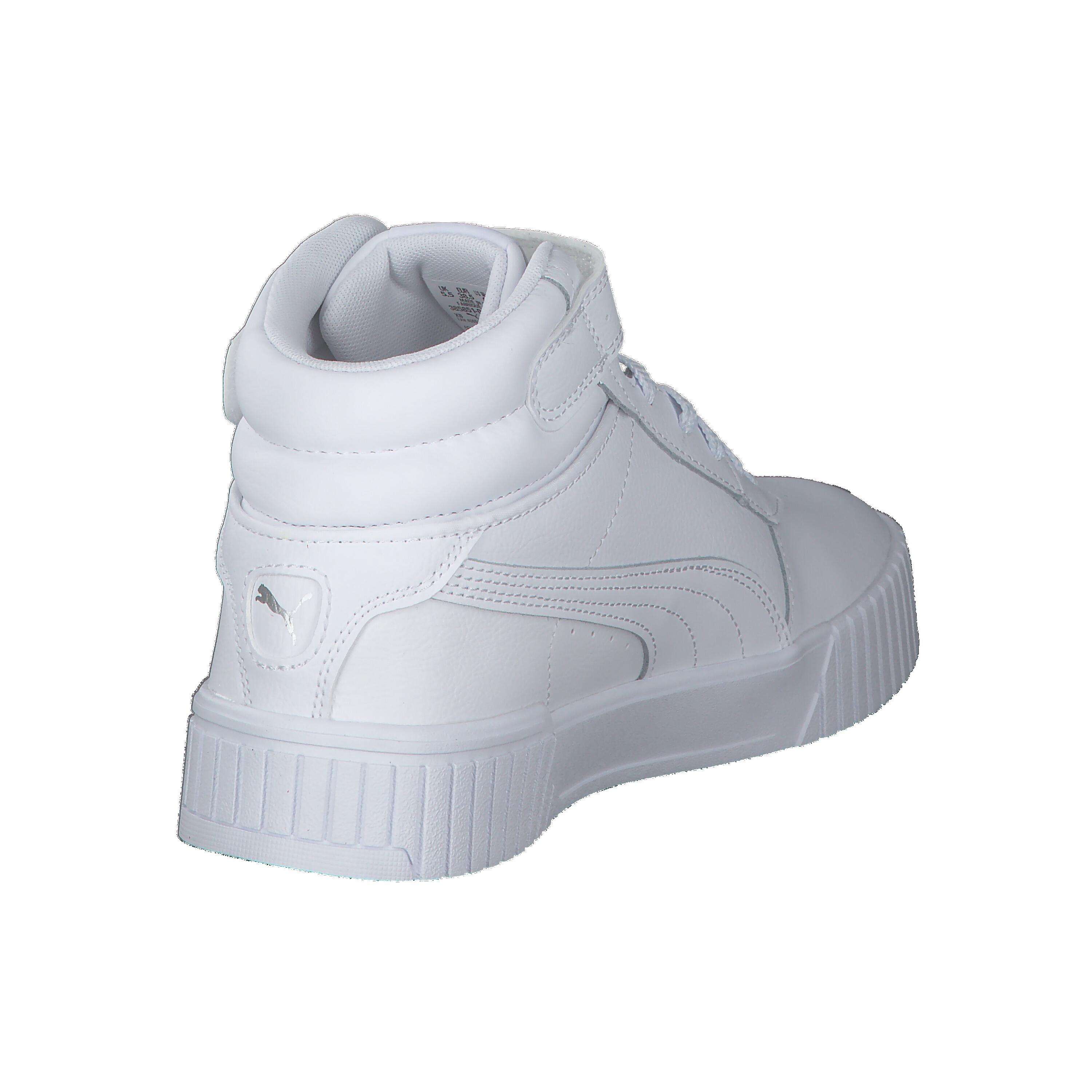 Damskie sneakersy Carina 2.0 Mid PUMA White Silver Gray 14/15