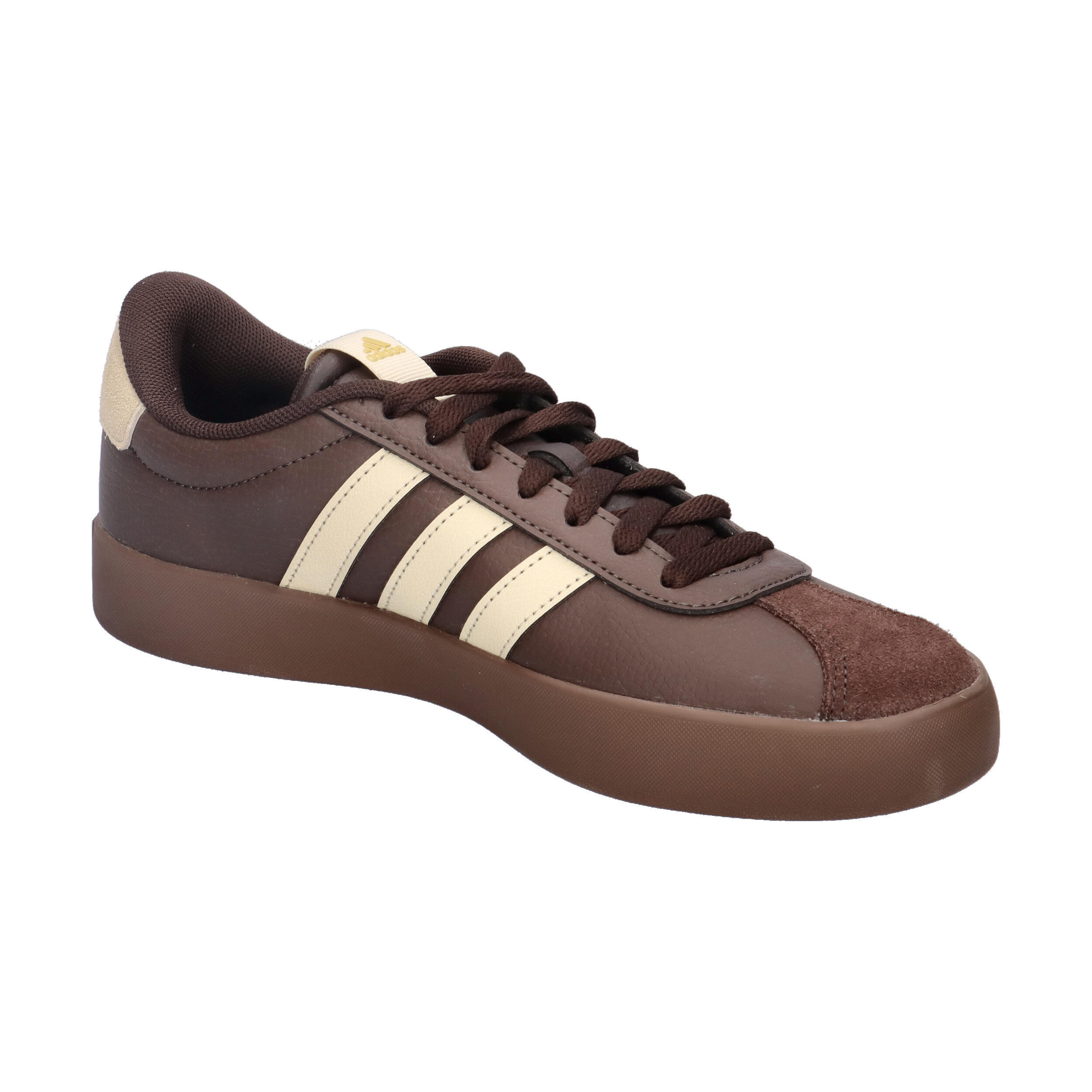 Adidas VL COURT 3.0 Damen Sneaker Schuhe Leder Schnürschuhe KI4574 Brown/Vanilla 8/15