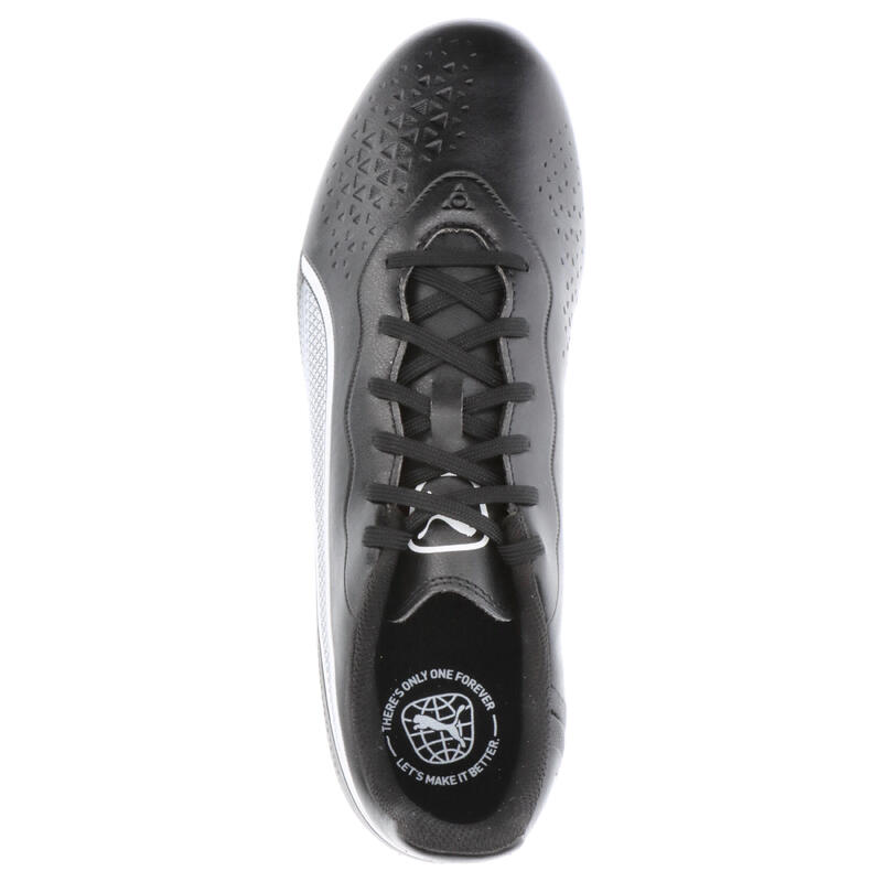 Ghete de fotbal PUMA King Match MG negre-albe 107572-01