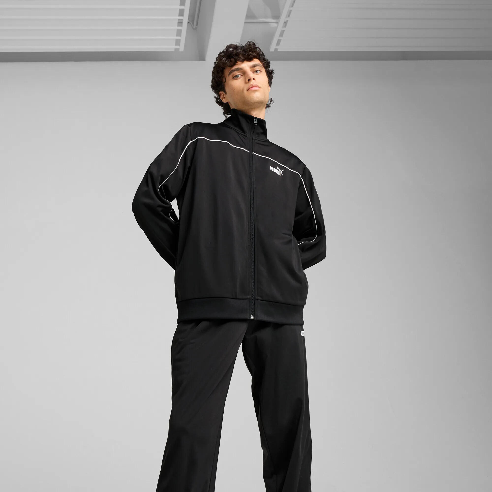 Poly-trainingspak met biezen voor heren PUMA Black 11/13
