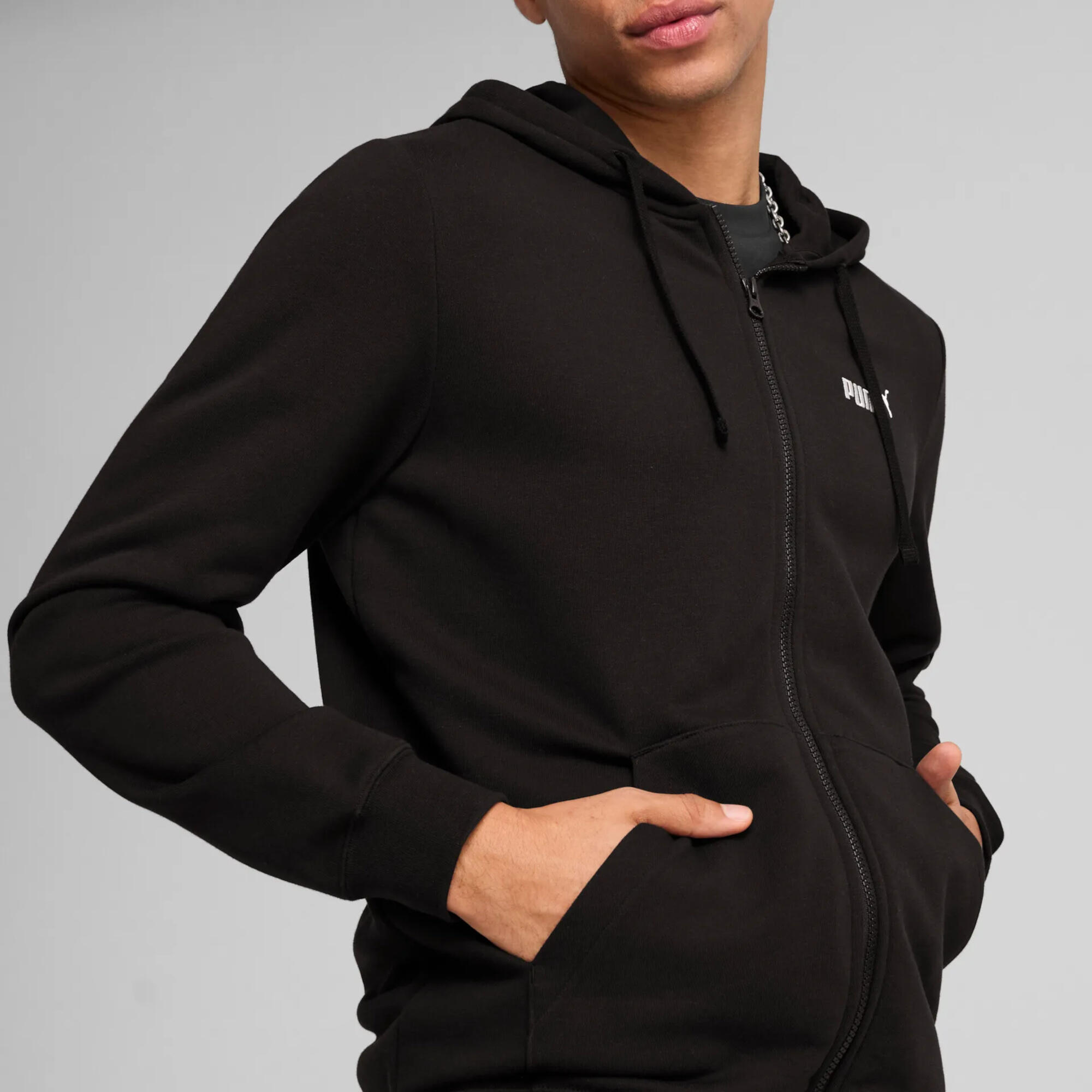Hoodie zippé avec logo N° 1 Essentials Homme PUMA Black 11/11