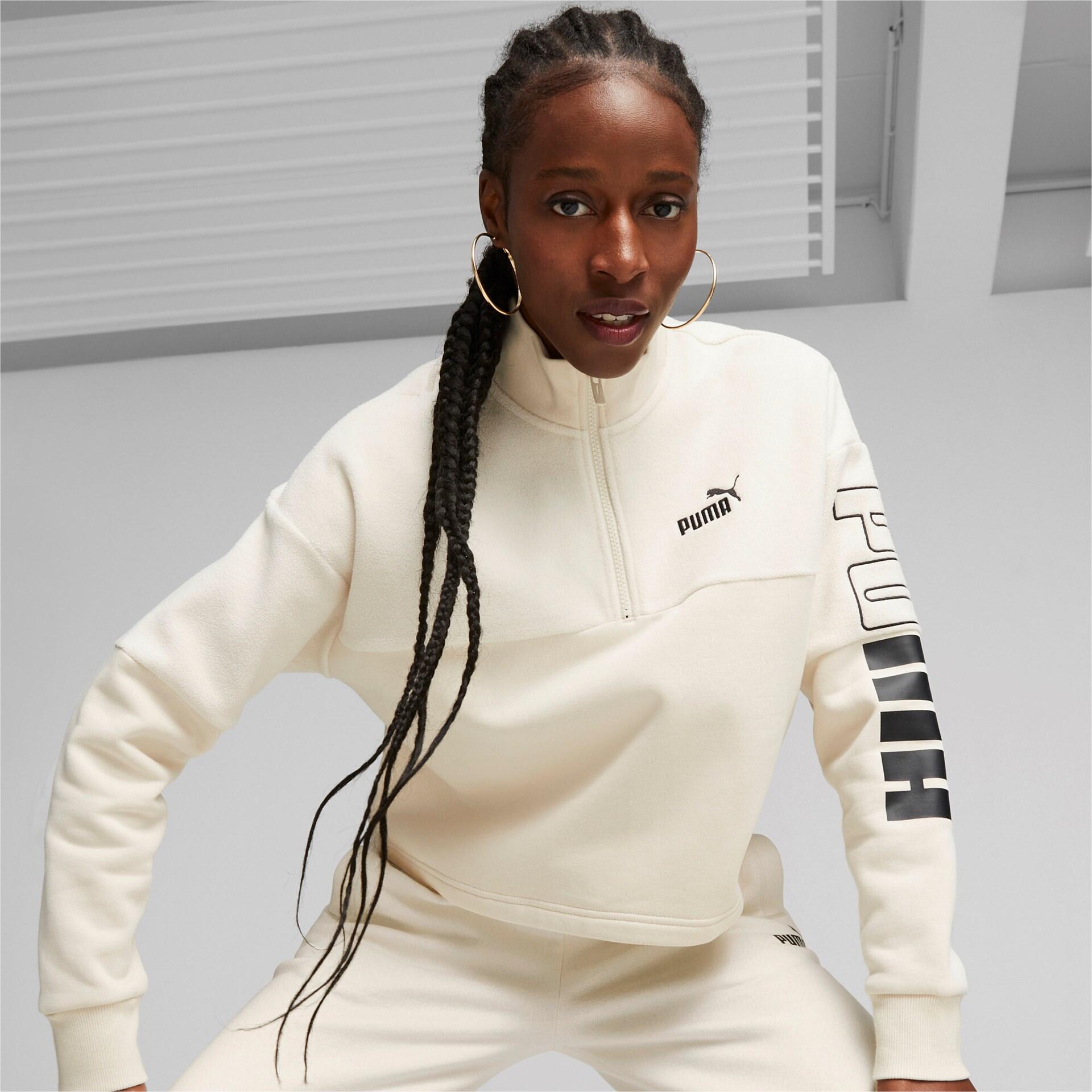 PUMA POWER Colourblock Sweatshirt Damen PUMA Alpine Snow White 8/8