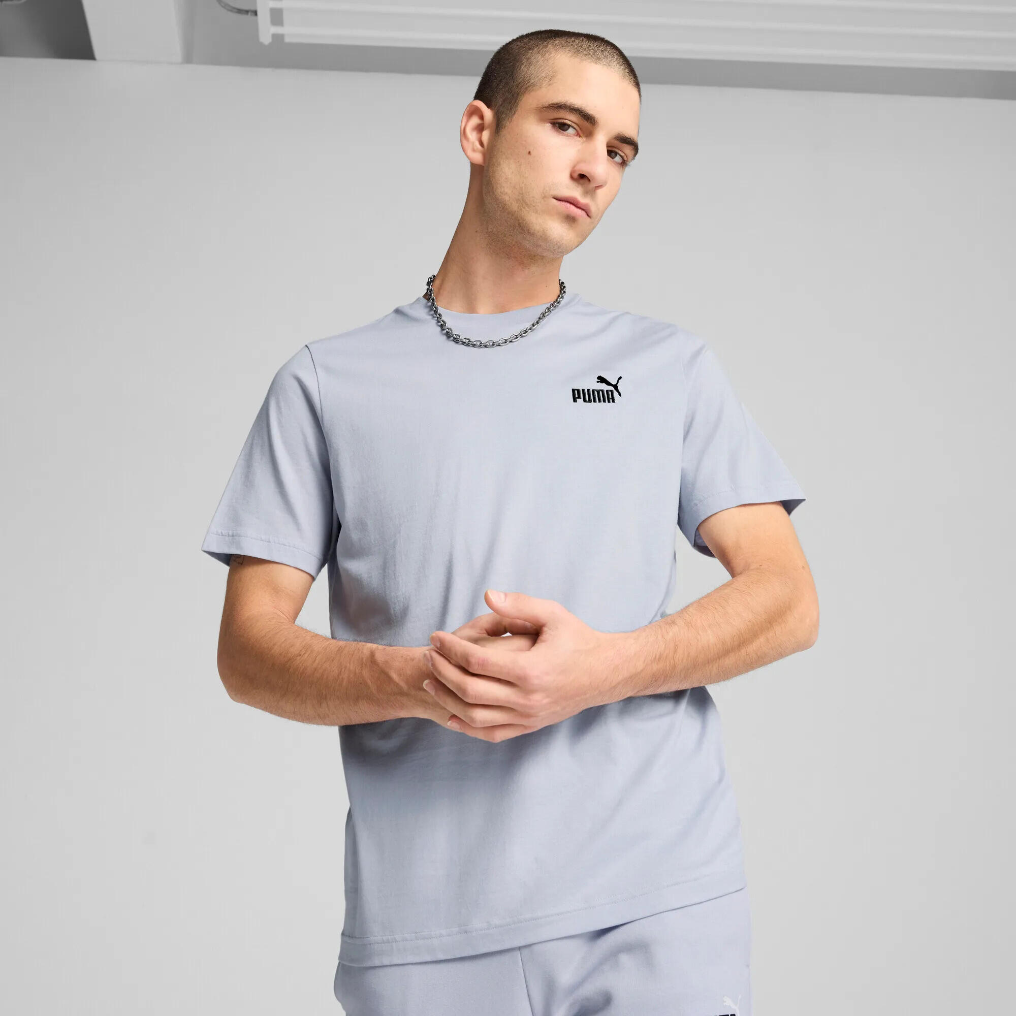 T-shirt à petit logo N° 1 bicolore Essentials Homme PUMA Cool Weather Blue 9/13