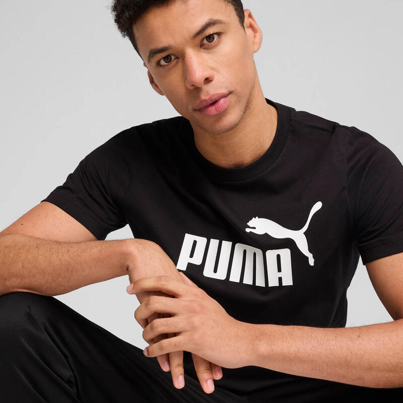 Tricou fitness bărbați Essentials No. 1 Logo roșu PUMA