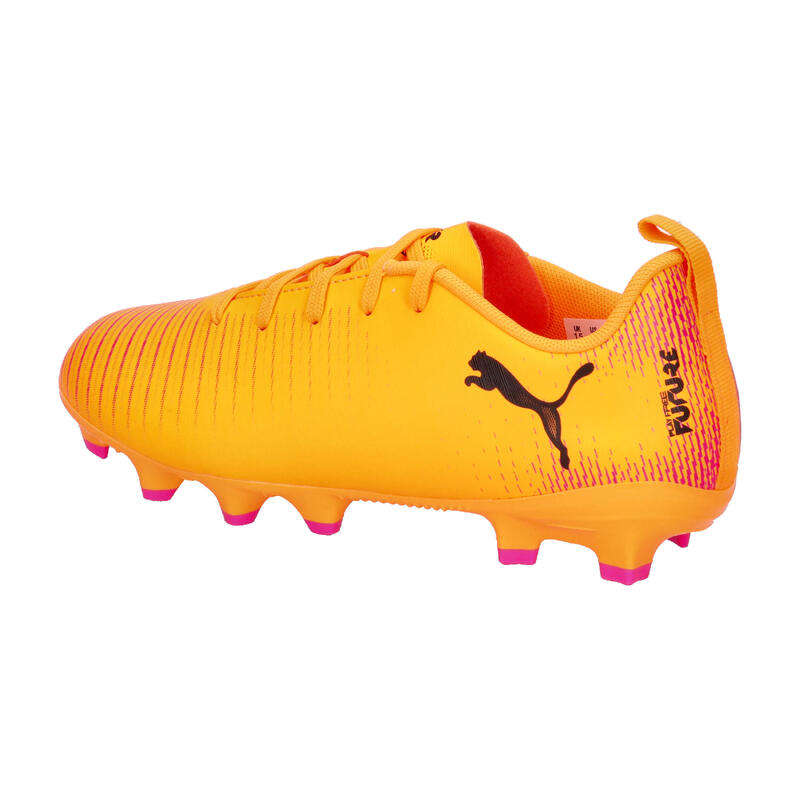 Ghete fotbal copii teren tare și artificial Future 8 Play Fg/Ag alb PUMA