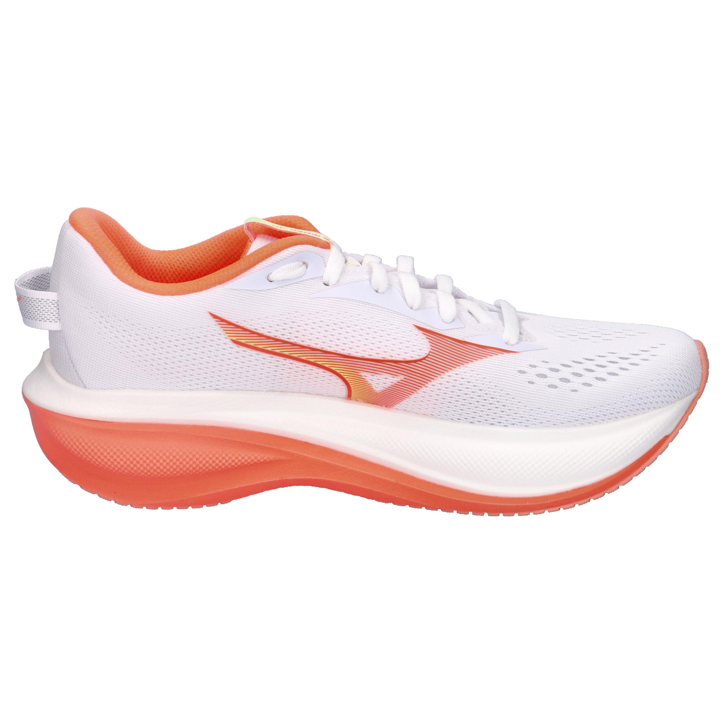 Mizuno Damen Wave Rider 30 Laufschuh J1GM262071 White/Flamingo Coarl/Lime Plump 7/15