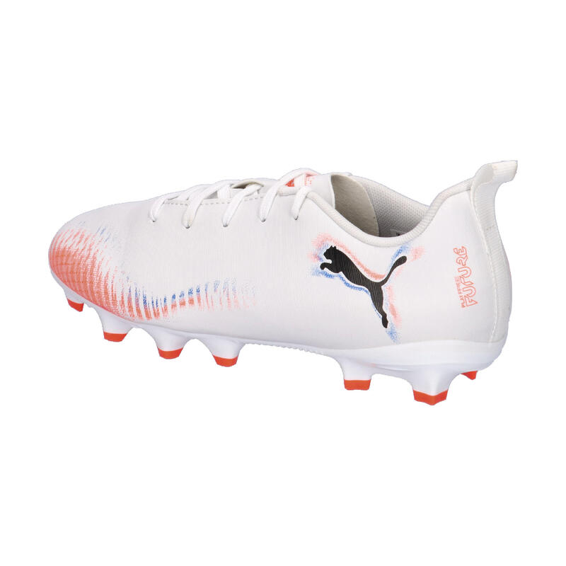 Ghete fotbal copii teren tare și artificial Future 8 Play Fg/Ag alb PUMA