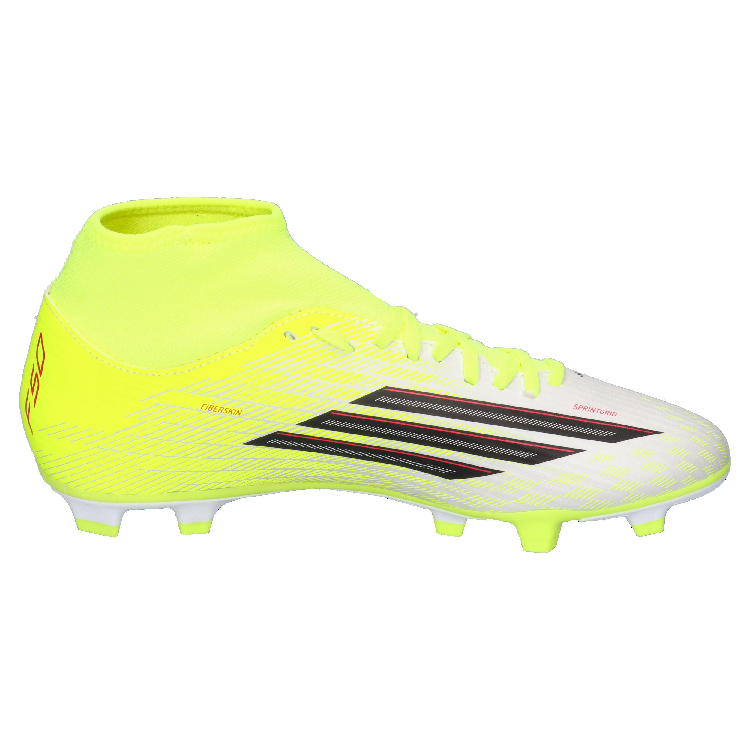 Adidas Herren F50 Club MID FG/MG Fußballschuh JR 9053 gelb/schwarz/Rot 7/14