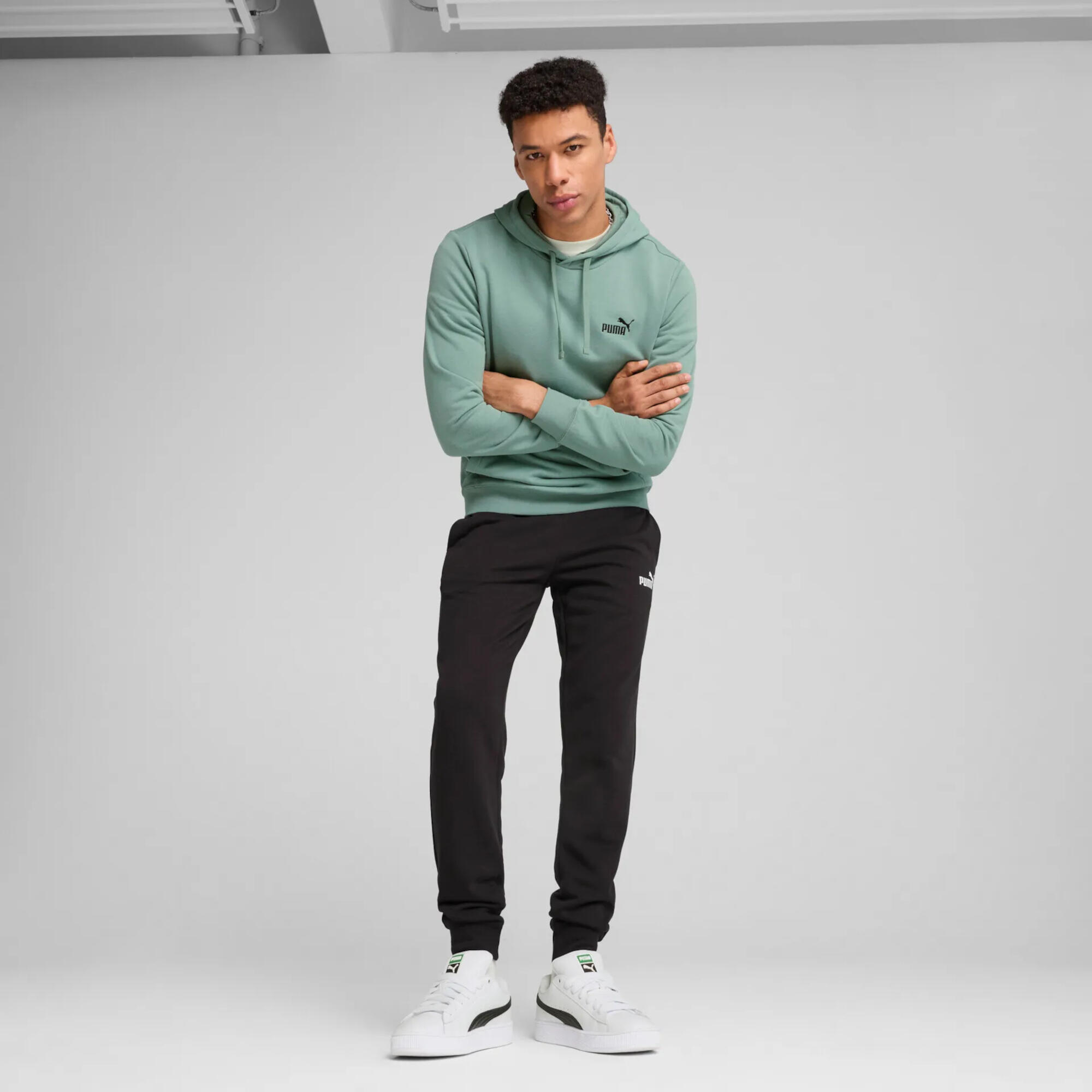 Essentials Small No. 1 Logo Hoodie Herren PUMA Green Moon 9/12