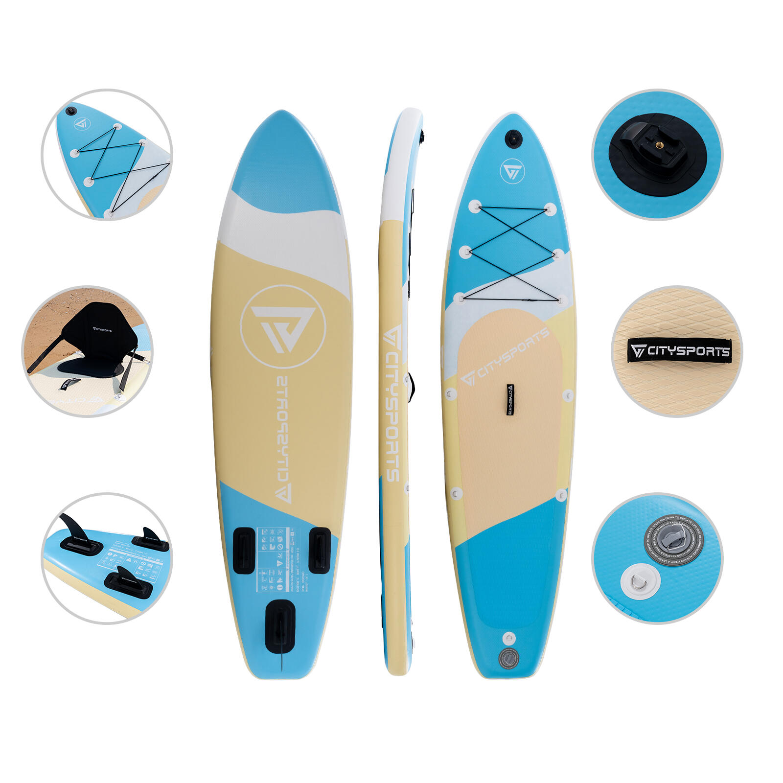 SUP Board, Set di paddleboard gonfiabili, tavola da stand up paddle 2/8