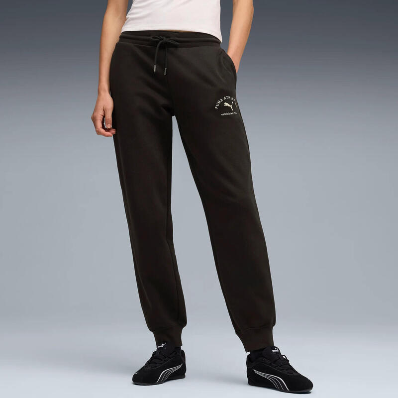 Pantalon femei fleece, buzunar lateral Class Comfort, roșu PUMA