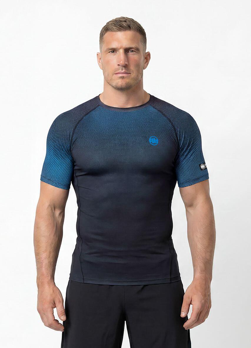 Męski krótki rashguard PITBULL techniczna sportowa koszulka RANKED 2/10
