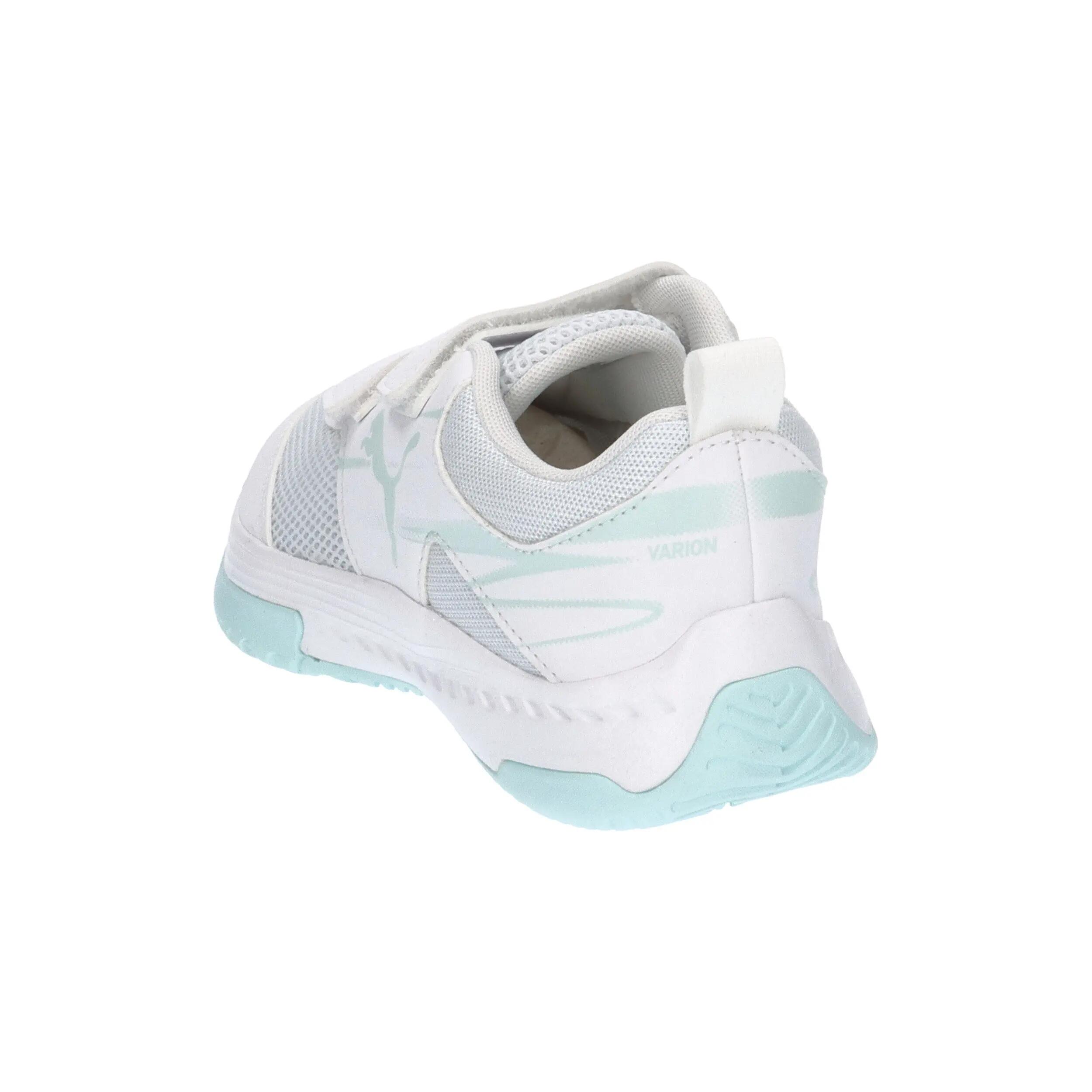 Chaussures de sport en salle Varion II Enfant PUMA White Light Aqua Blue 12/15