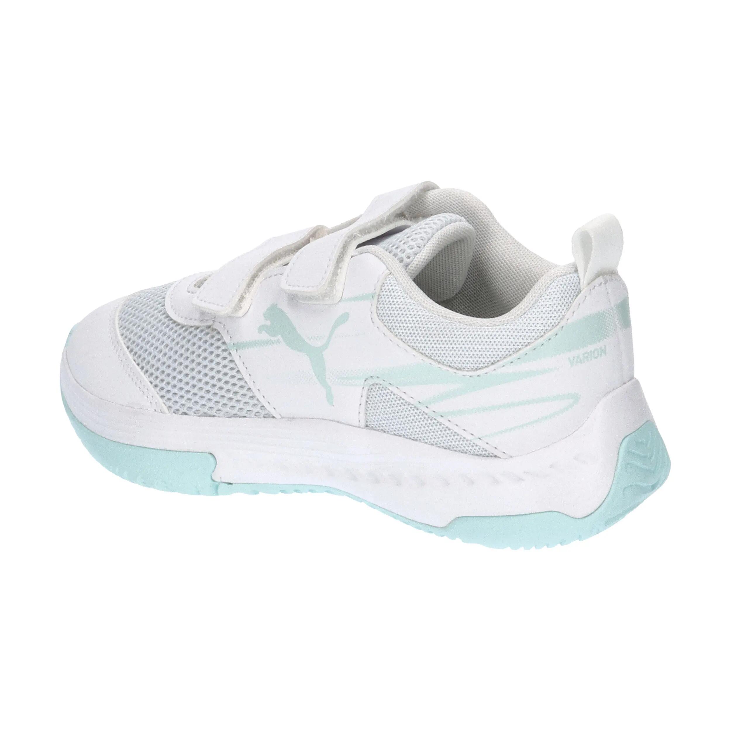 Chaussures de sport en salle Varion II Enfant PUMA White Light Aqua Blue 11/15