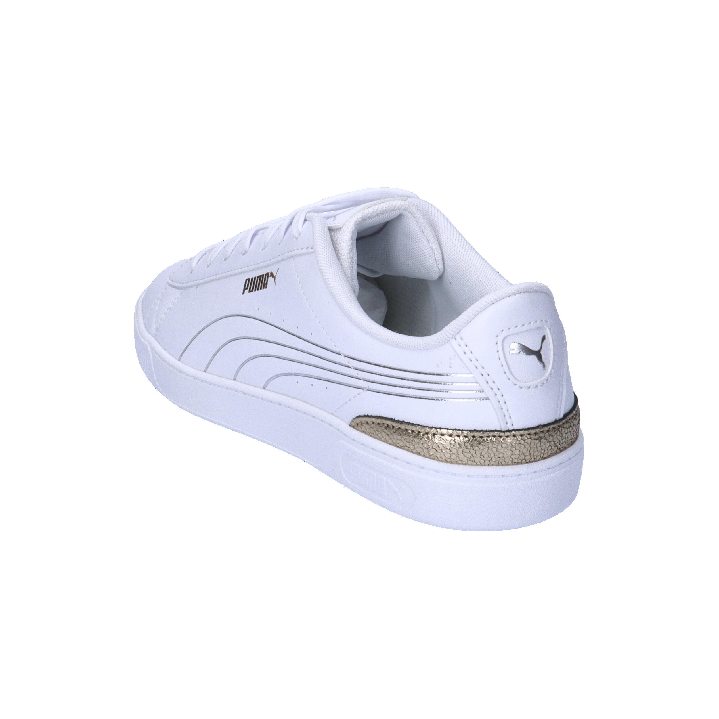 Sneakersy Vikky v3 Metallic Shine PUMA White Gold Silver Metallic 12/15