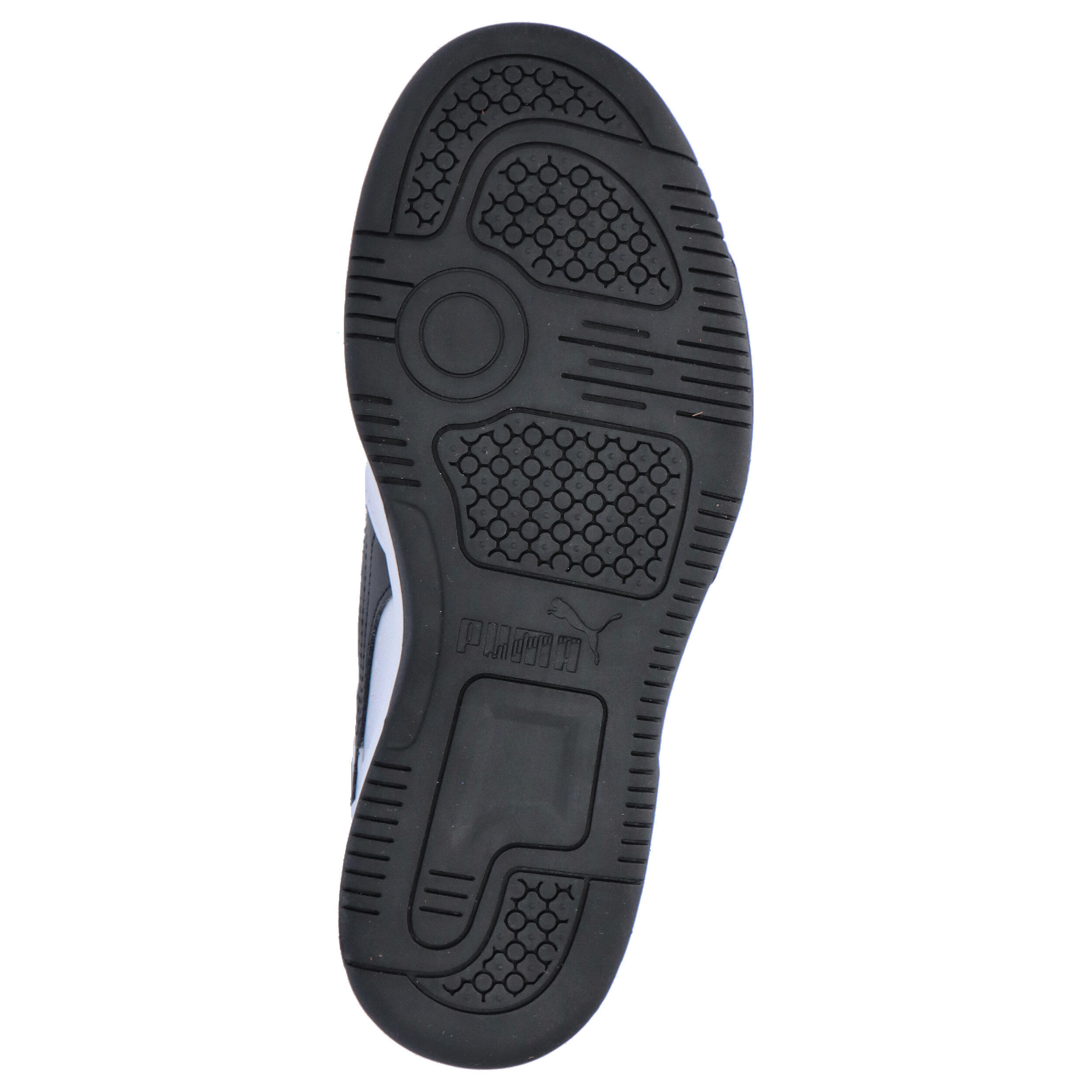 Puma Rebound V6 Lo AC PS Unisex Kinder Sneaker 396742 02 weiß/schwarz 6/15