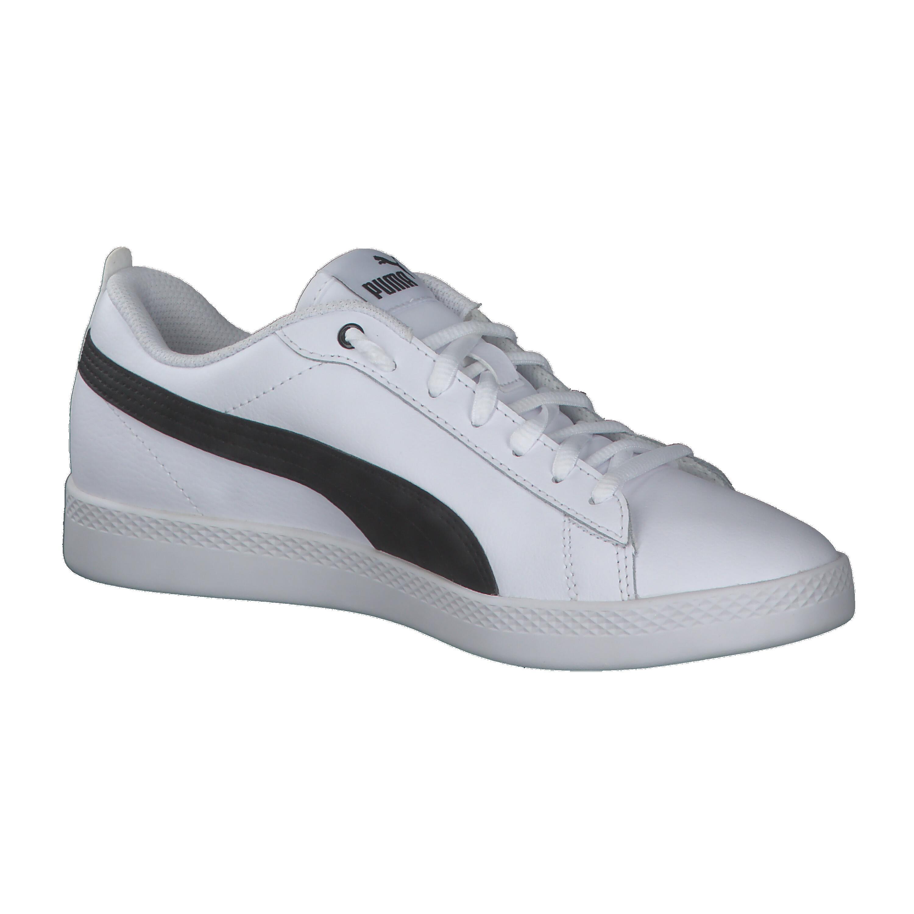 Smash v2 leren sportschoenen voor dames PUMA White Black 8/14