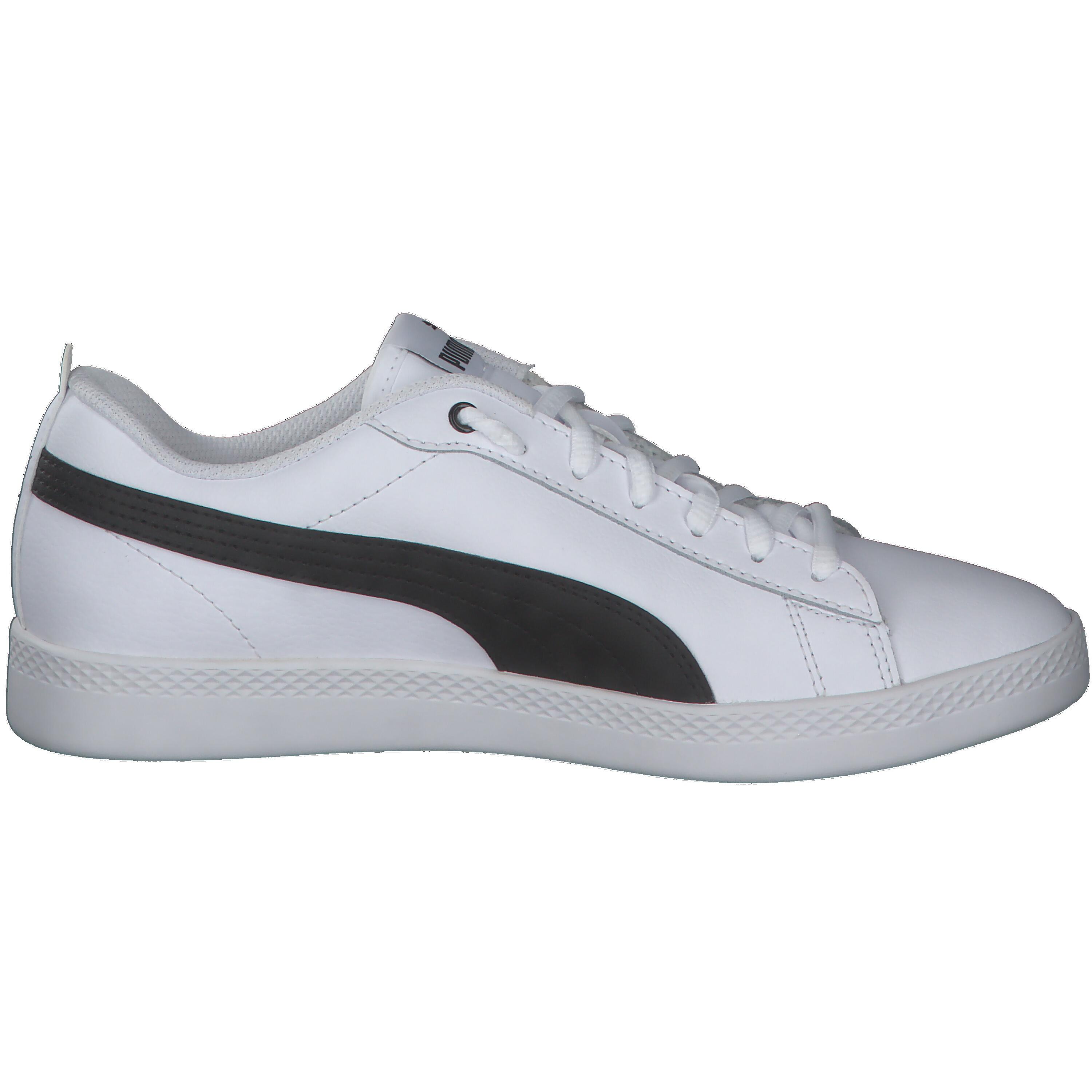 Smash v2 leren sportschoenen voor dames PUMA White Black 7/14