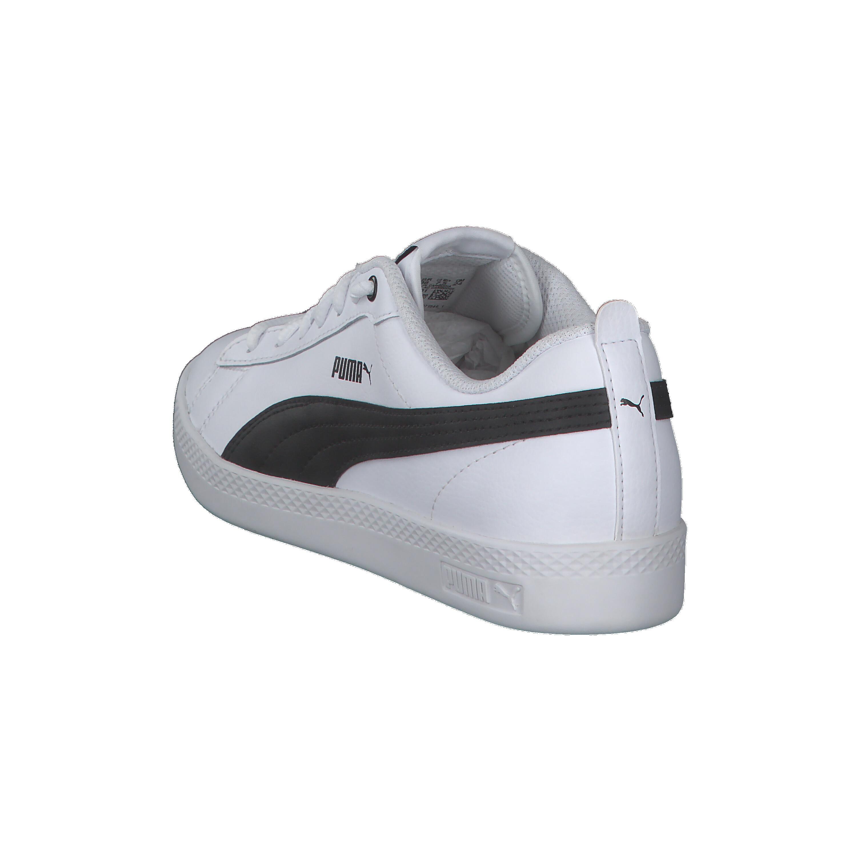 Smash v2 leren sportschoenen voor dames PUMA White Black 11/14