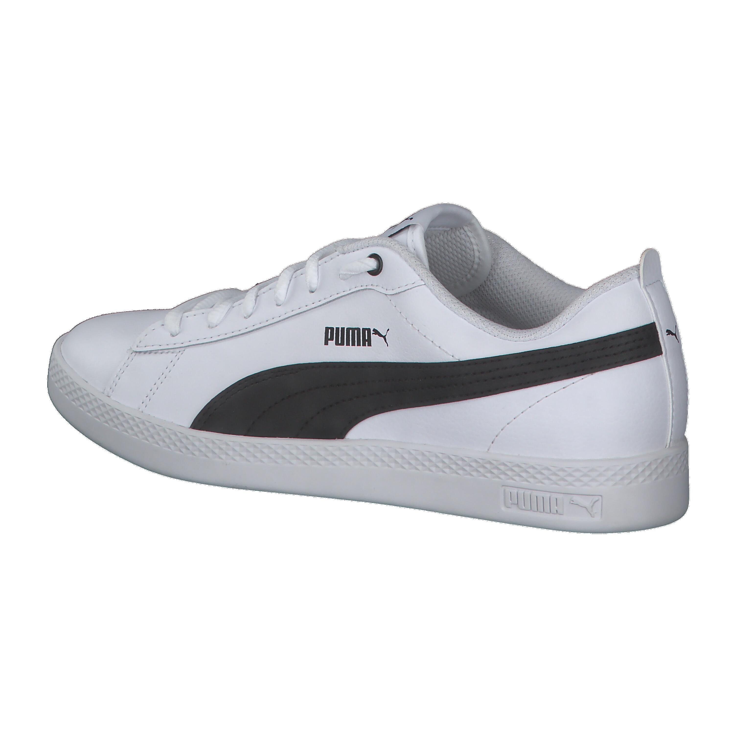 Smash v2 leren sportschoenen voor dames PUMA White Black 10/14