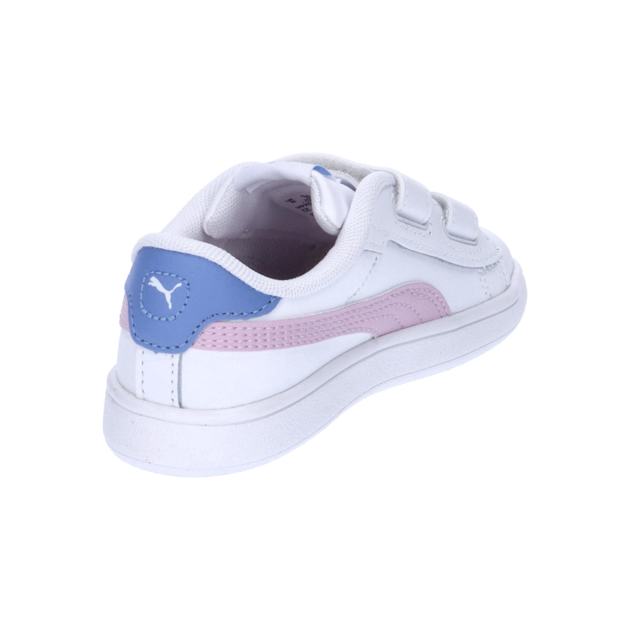 Smash 3.0 Leather V Sneakers Kinder PUMA White Grape Mist Blue Skies Purple 14/15