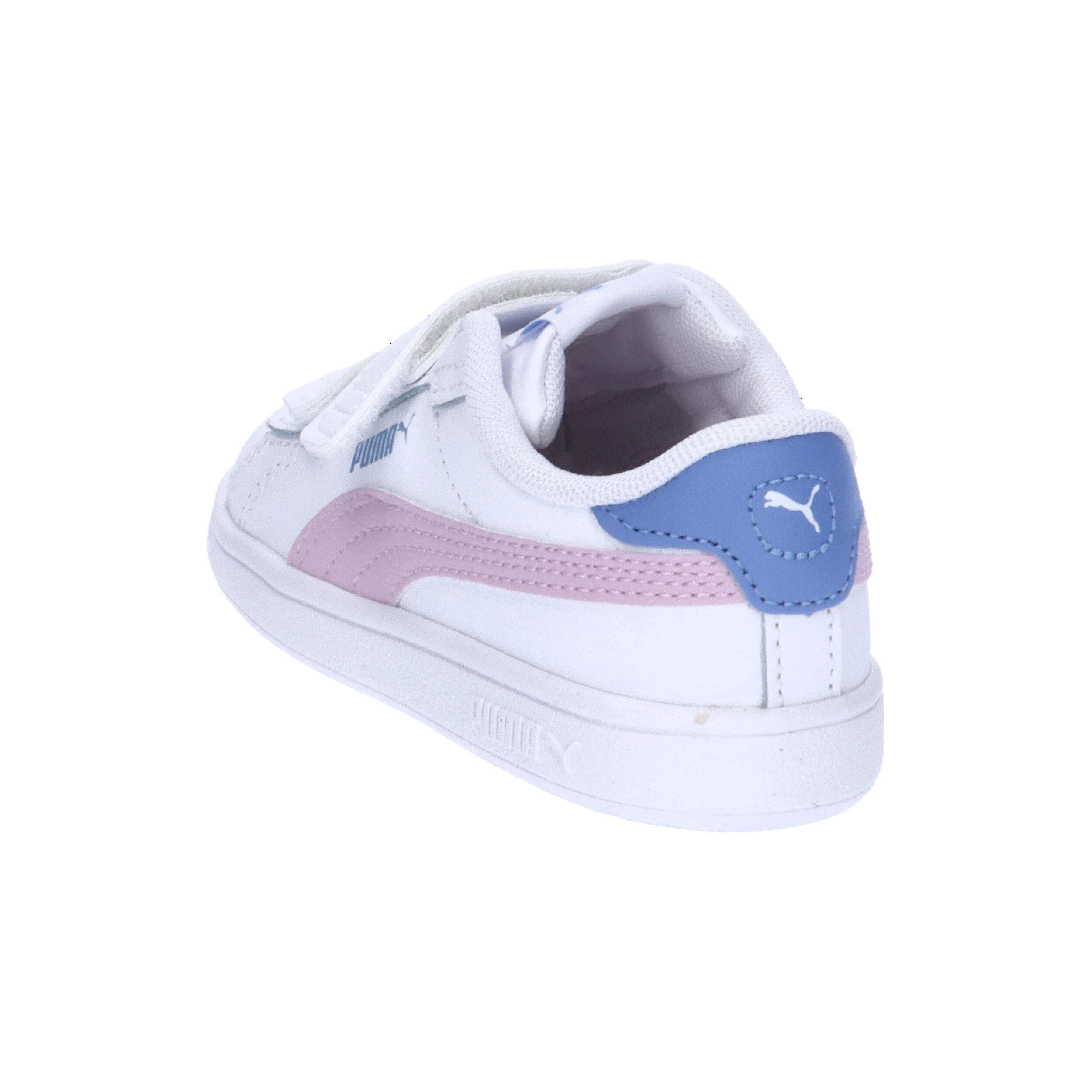 Smash 3.0 Leather V Sneakers Kinder PUMA White Grape Mist Blue Skies Purple 12/15
