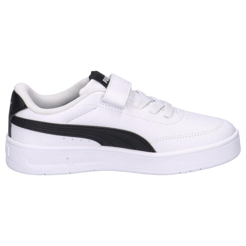 Încălțăminte copii talpă cauciuc, Court Classic Clean, alb PUMA
