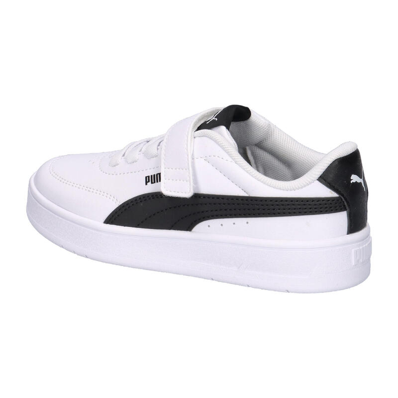 Încălțăminte copii talpă cauciuc, Court Classic Clean, alb PUMA