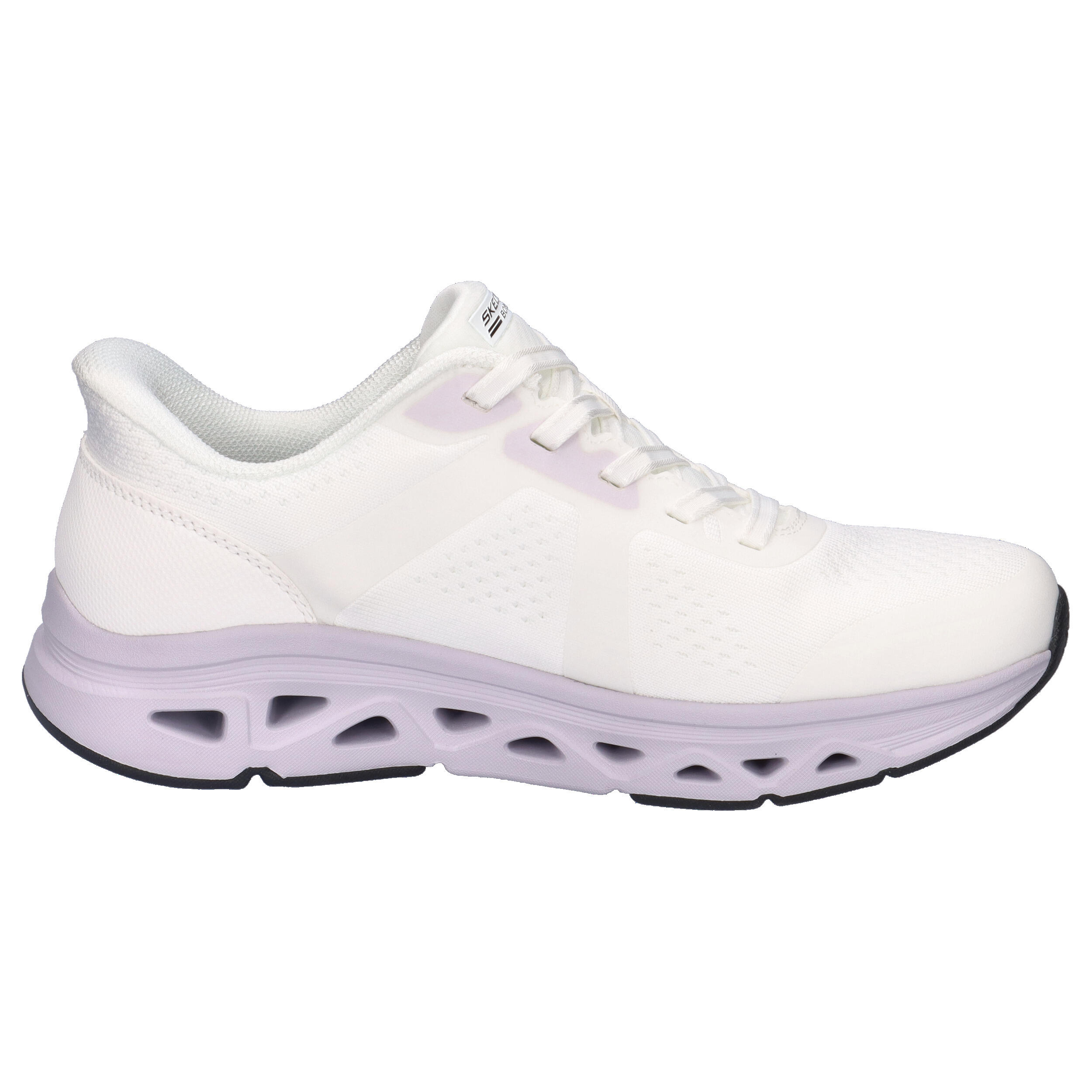 Skechers Damen Slip-ins BOBS Sport Arc Waves Sneaker 117863 WLV White Lavender 7/15