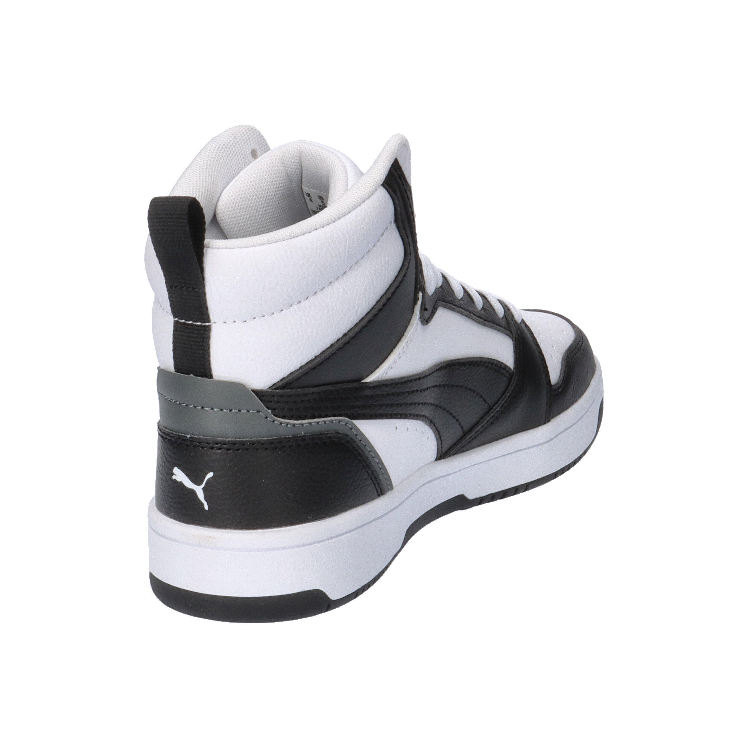 Sneakers Rebound V6 Mid da ragazzi PUMA White Black Shadow Gray 14/15