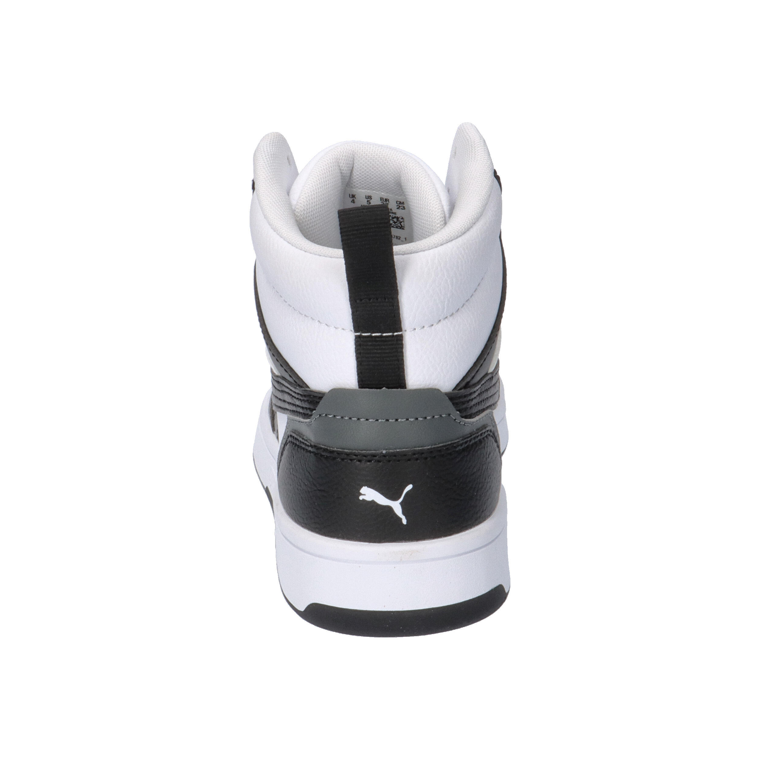 Sneakers Rebound V6 Mid da ragazzi PUMA White Black Shadow Gray 13/15