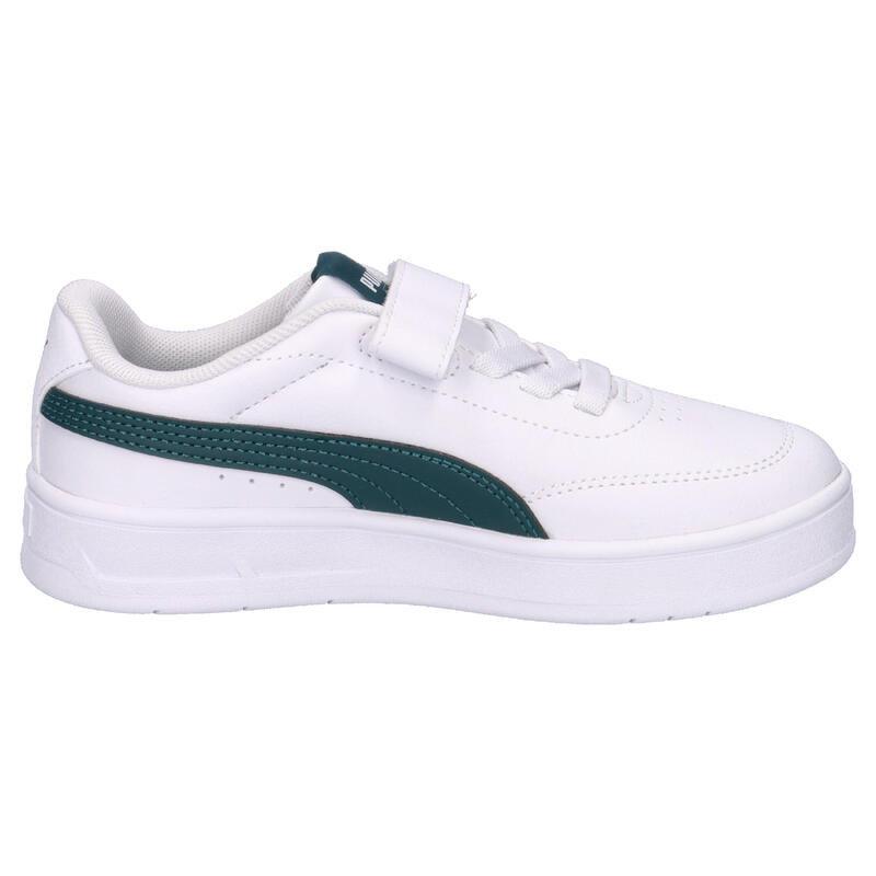 Încălțăminte copii talpă cauciuc, Court Classic Clean, alb PUMA