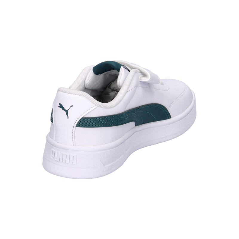 Încălțăminte copii talpă cauciuc, Court Classic Clean, alb PUMA