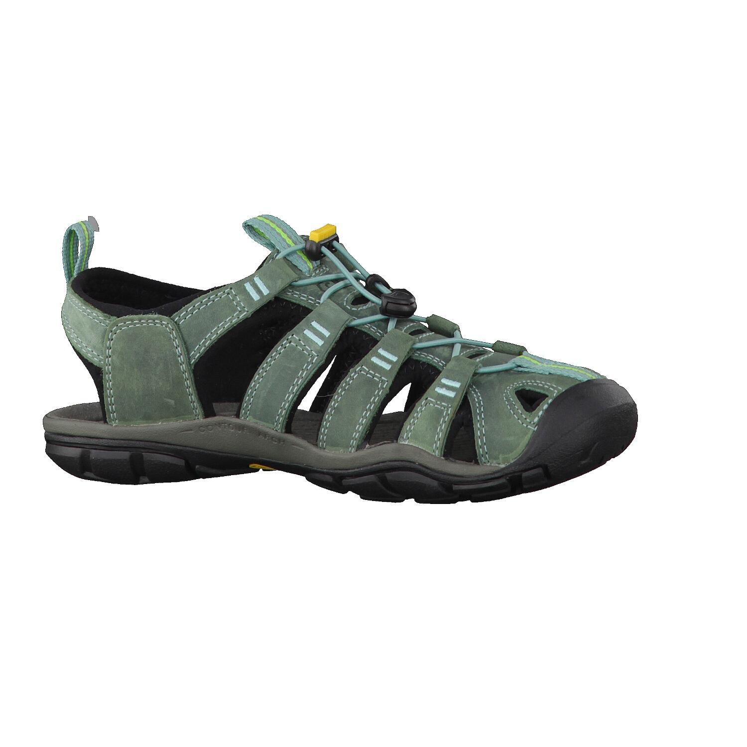 Dames CLEARWATER CNX LEATHER W Sandaal Mineraalblauw/Geel 8/14