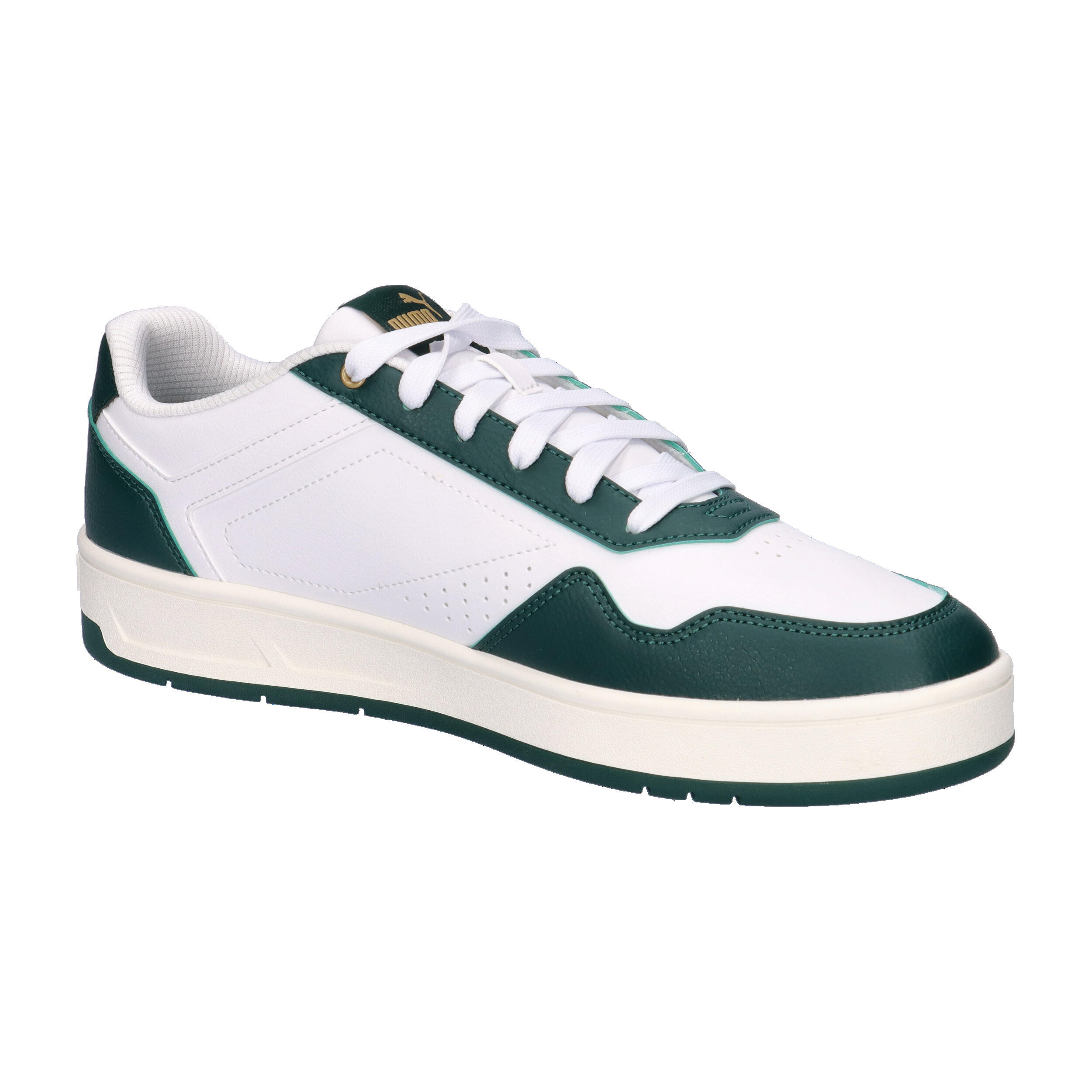 Court Classic Sneakers Erwachsene PUMA White Dark Myrtle Gold Green 8/15
