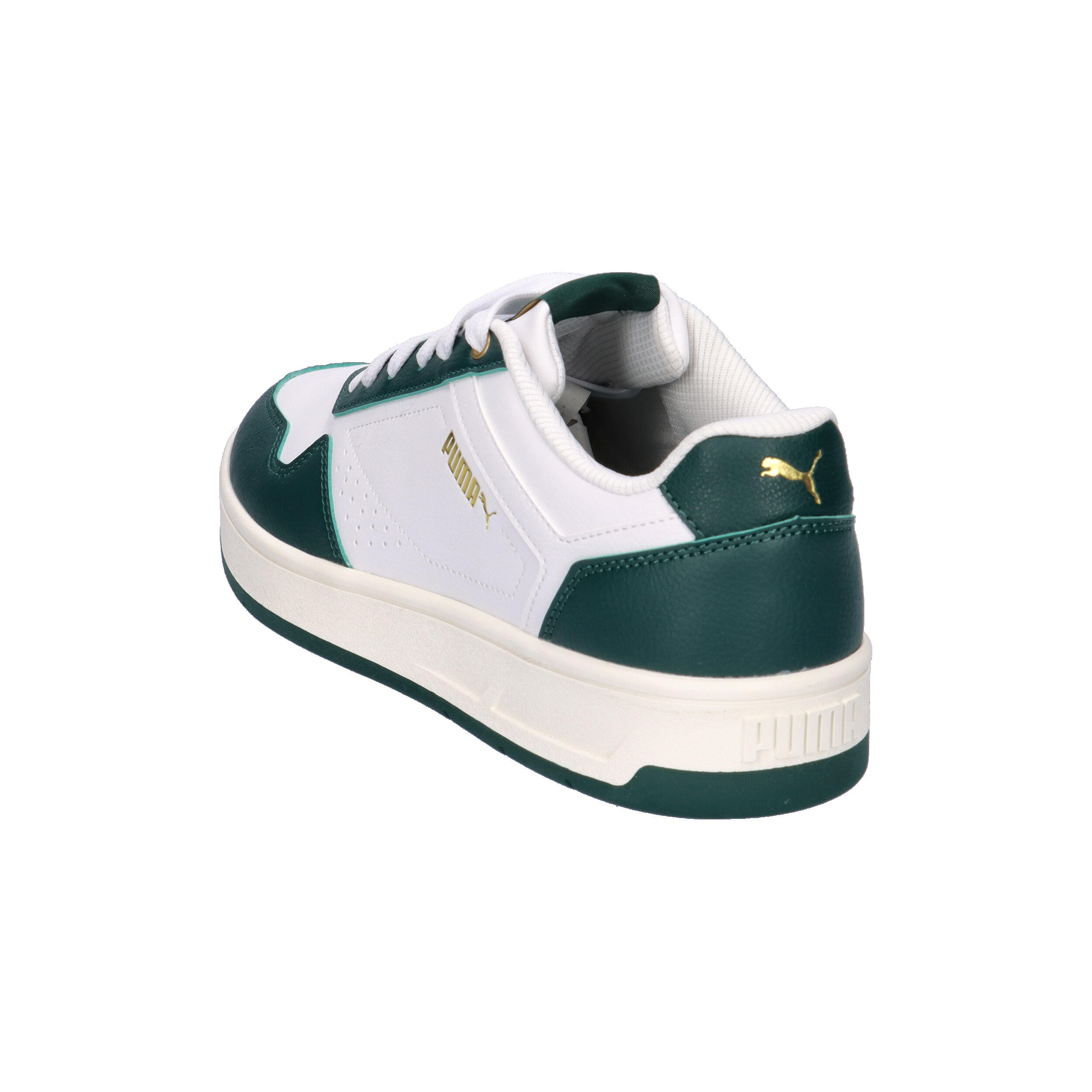 Court Classic Sneakers Erwachsene PUMA White Dark Myrtle Gold Green 12/15