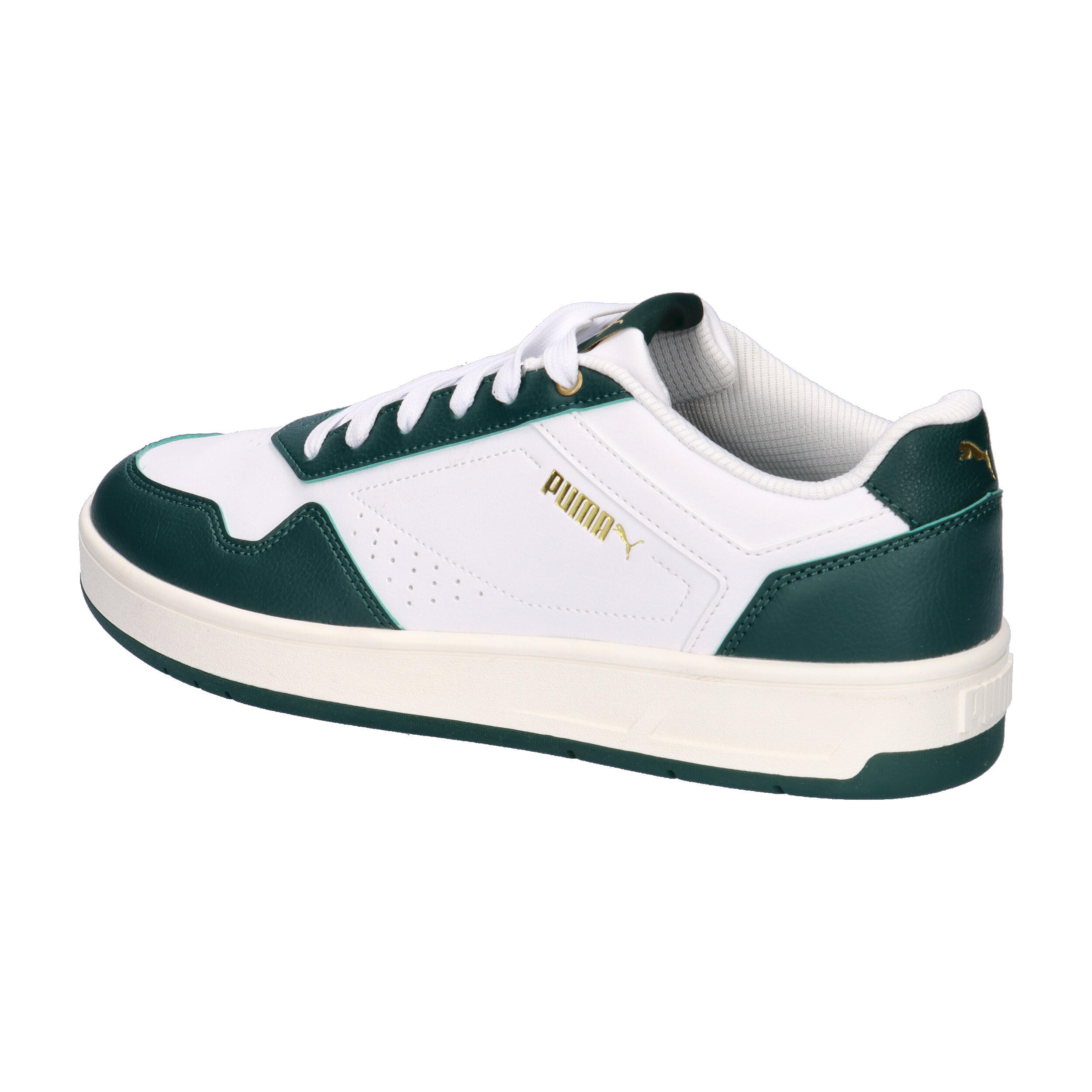 Court Classic Sneakers Erwachsene PUMA White Dark Myrtle Gold Green 11/15