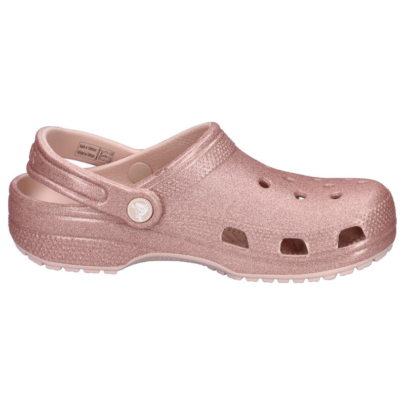 Flip-flops Crocs Model Classic Glitter Clog Culoare Argint