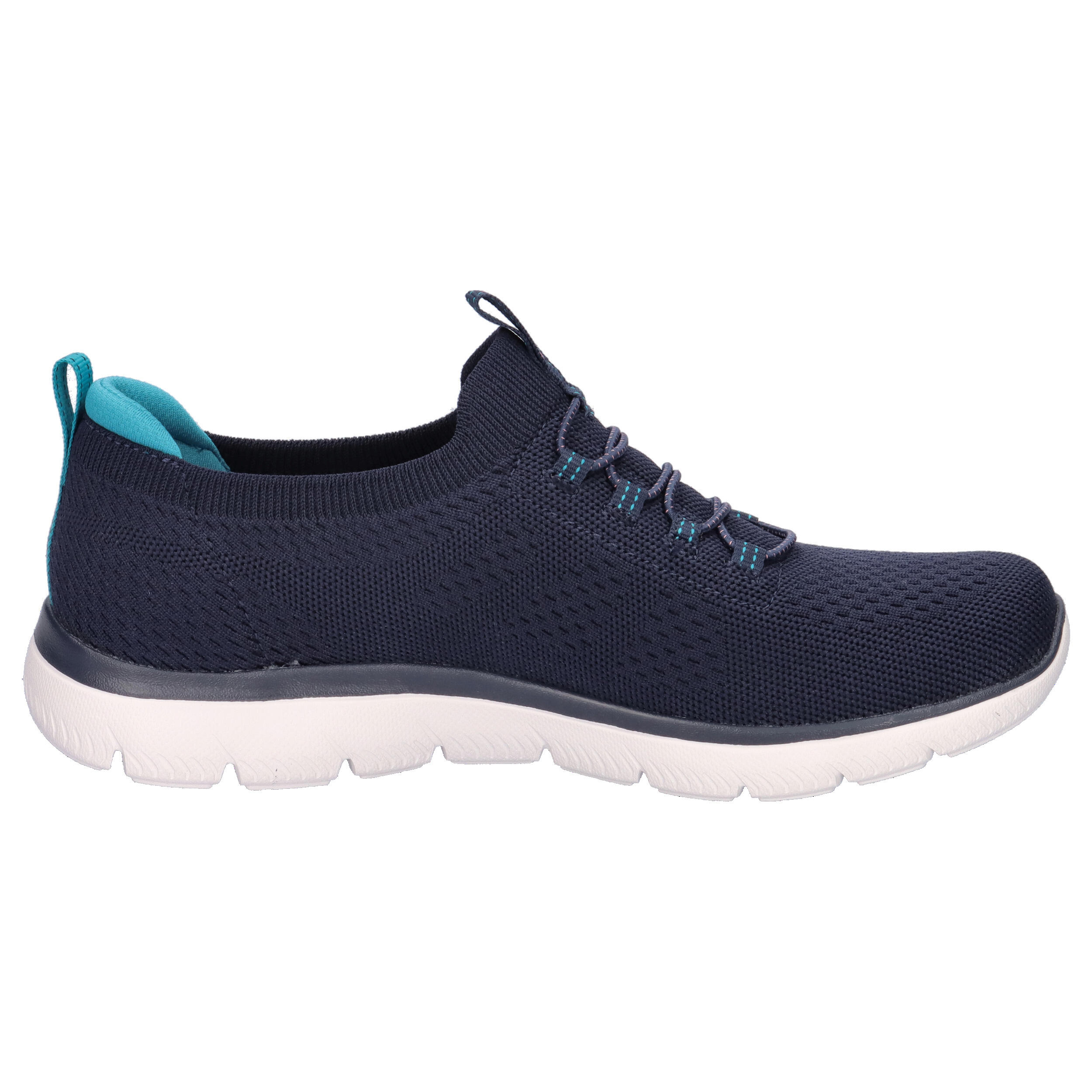 SKECHERS Dames SUMMITS TOP PLAYER Opschuiven Marineblauw / Turkoois /Pink 7/15